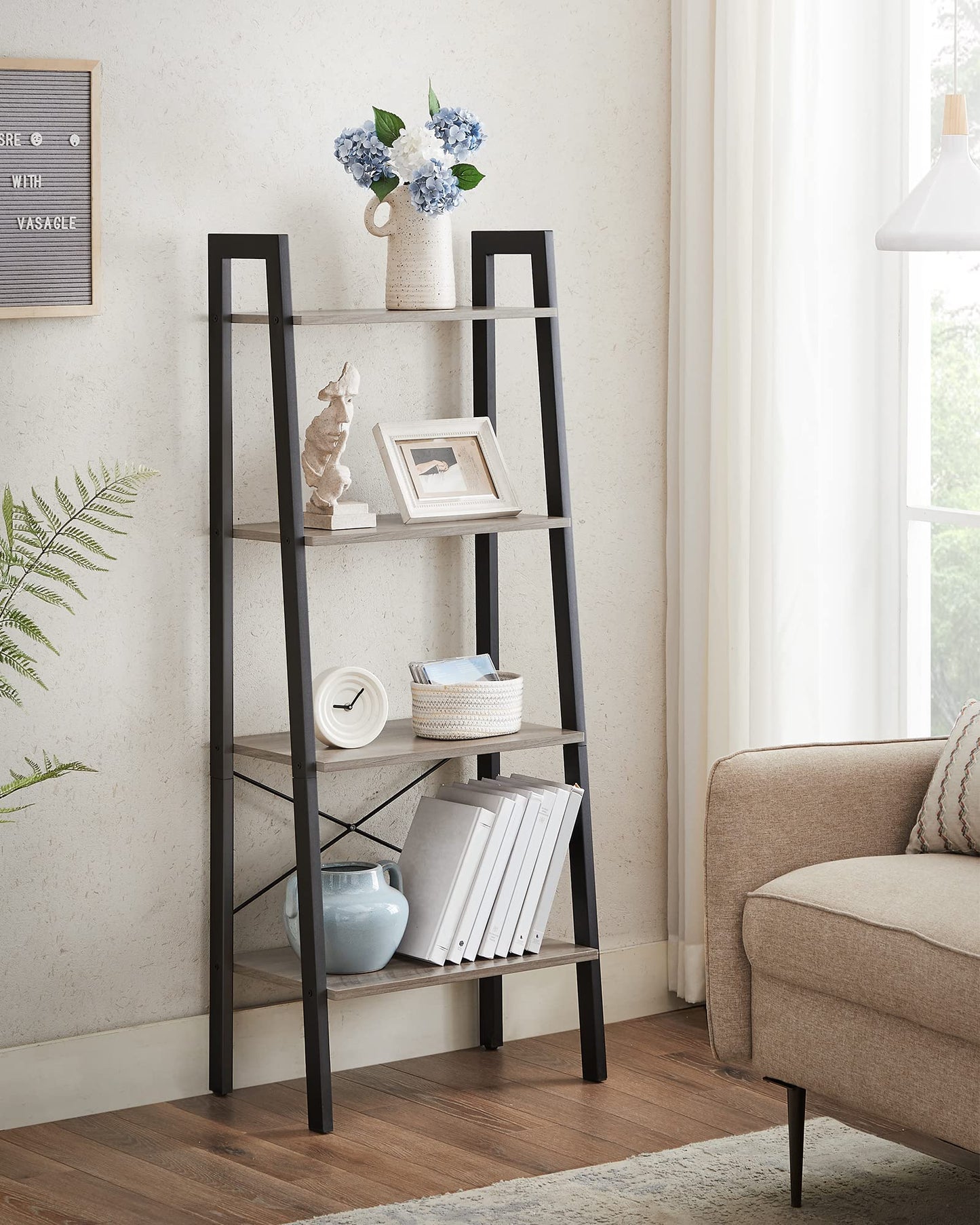 VASAGLE 5-Tier Ladder Bookshelf