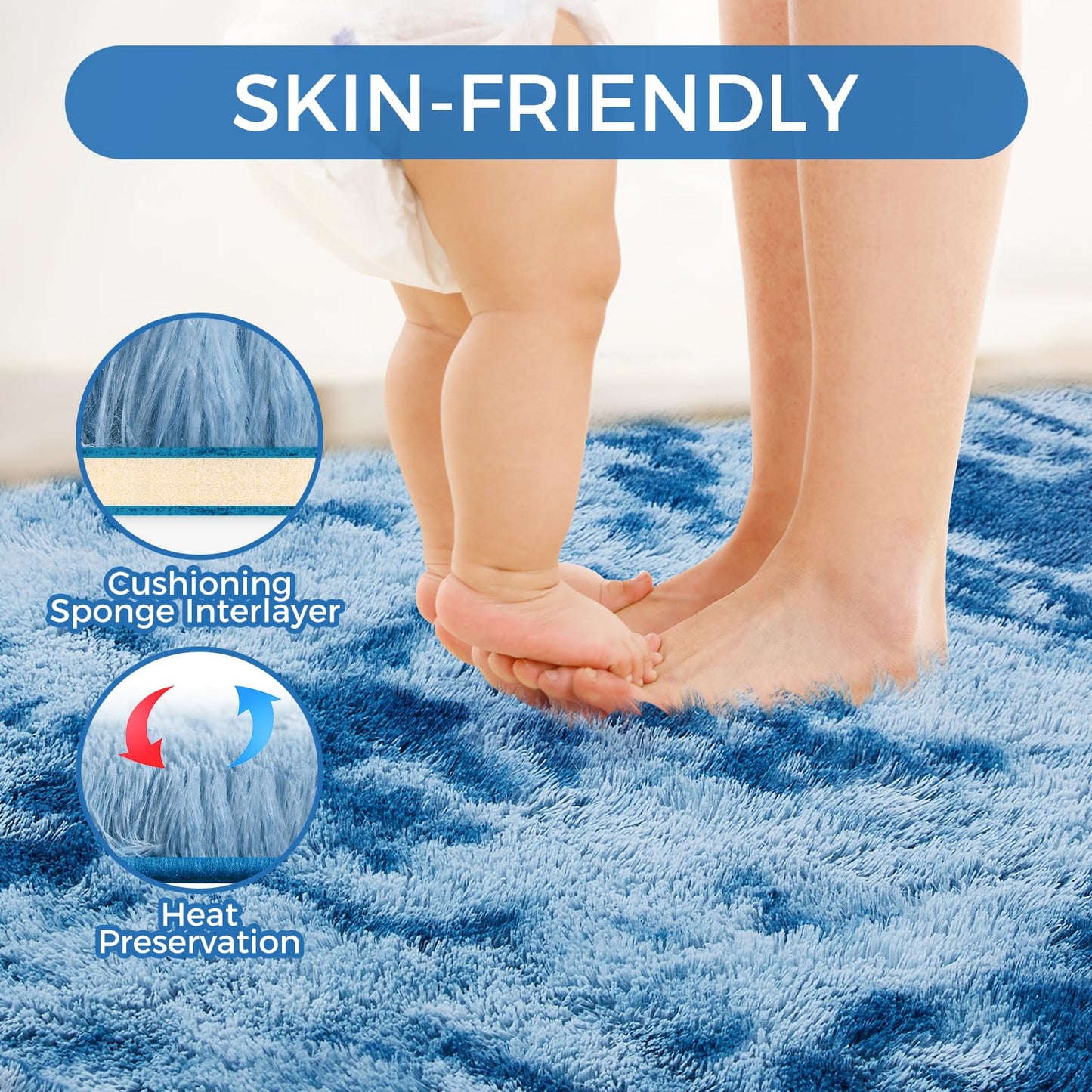 5x8 Grey Ultra-Soft Shag Rug