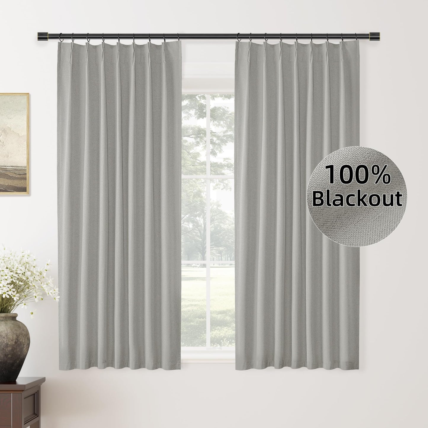 ChrisDowa Blackout Curtains 102" – 2 Panels