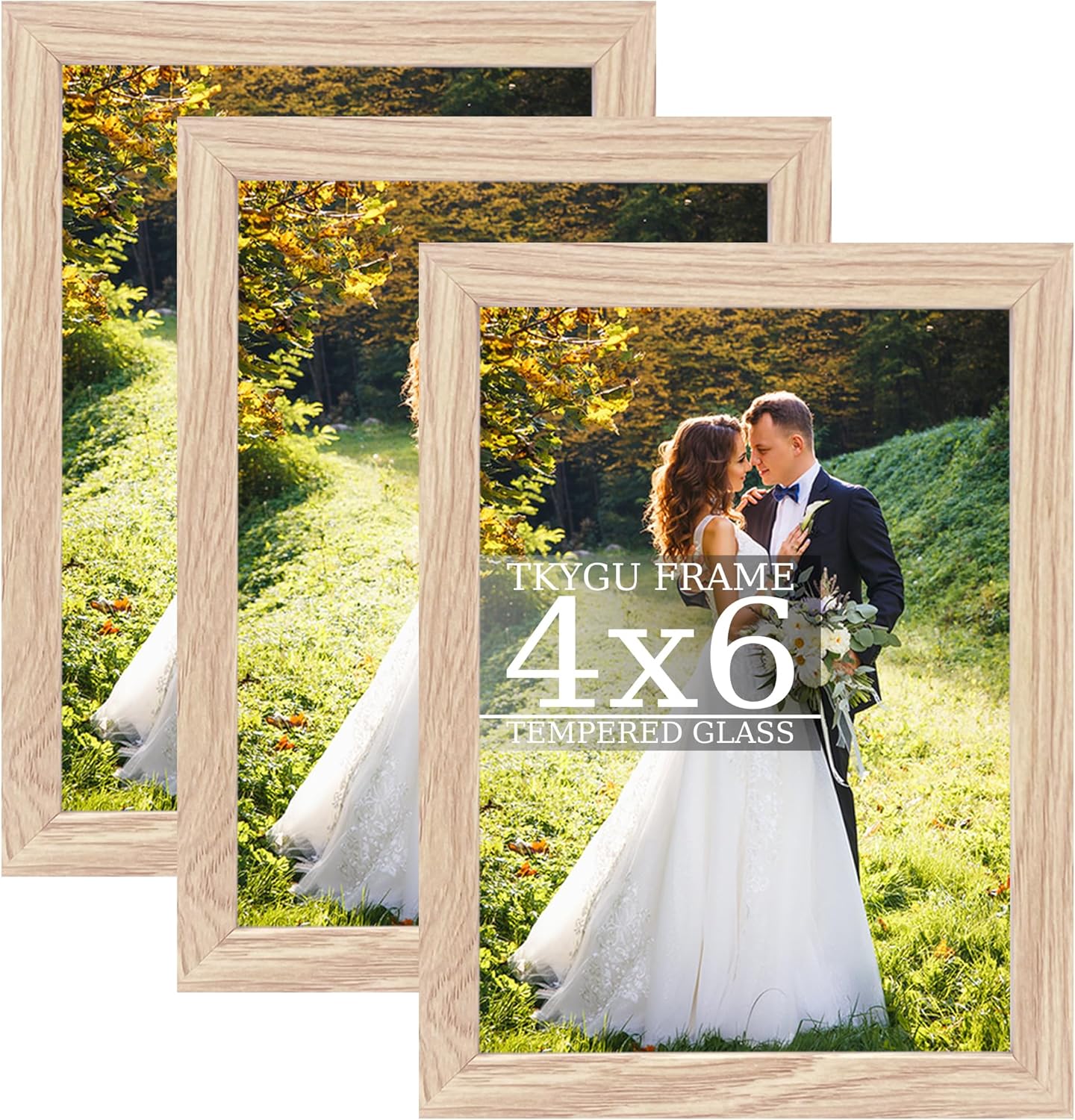 3-Pack 4x6 Black Wooden Photo Frames