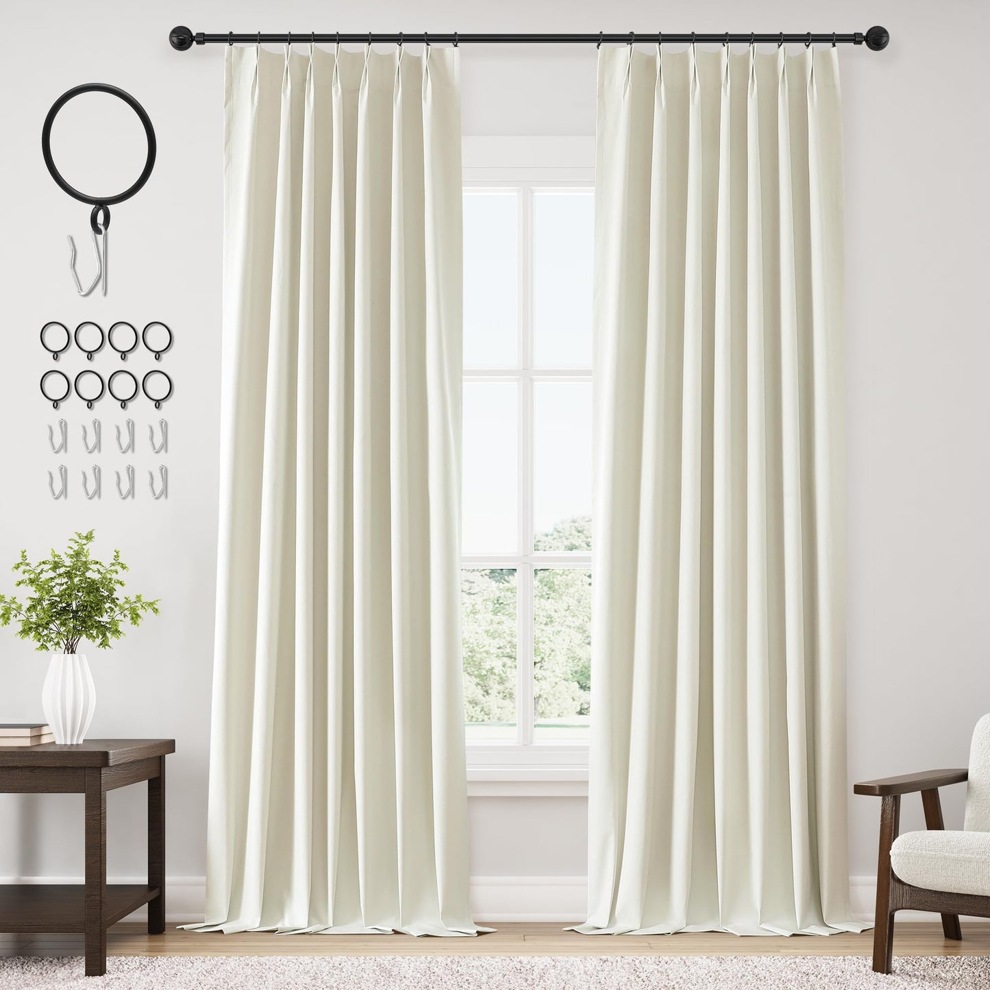 ChrisDowa Blackout Curtains 102" – 2 Panels