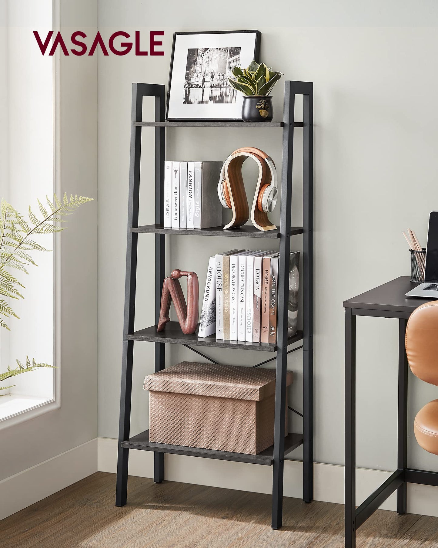 VASAGLE 5-Tier Ladder Bookshelf