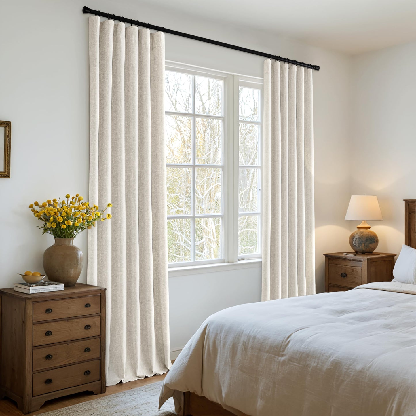 MIULEE Blackout Curtains 96" – Birch, 2 Panels