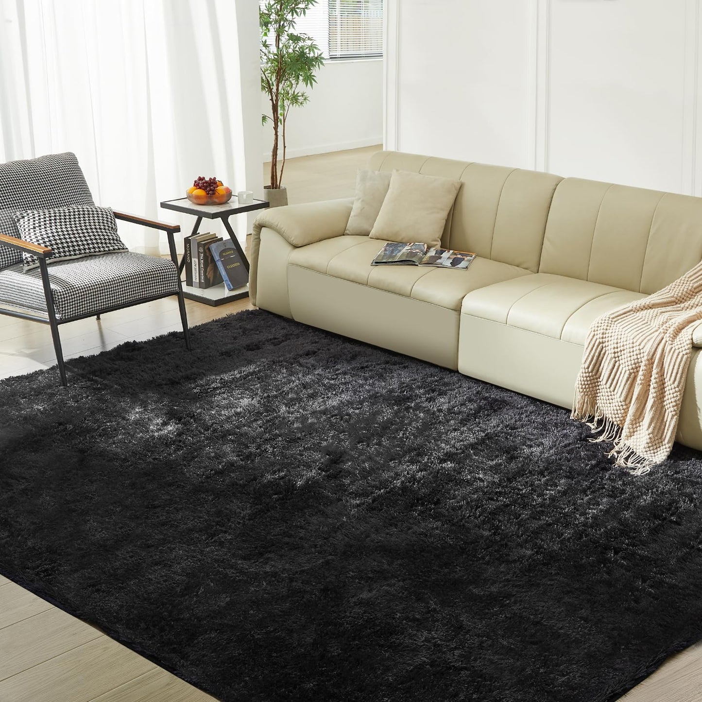 5x8 Grey Ultra-Soft Shag Rug