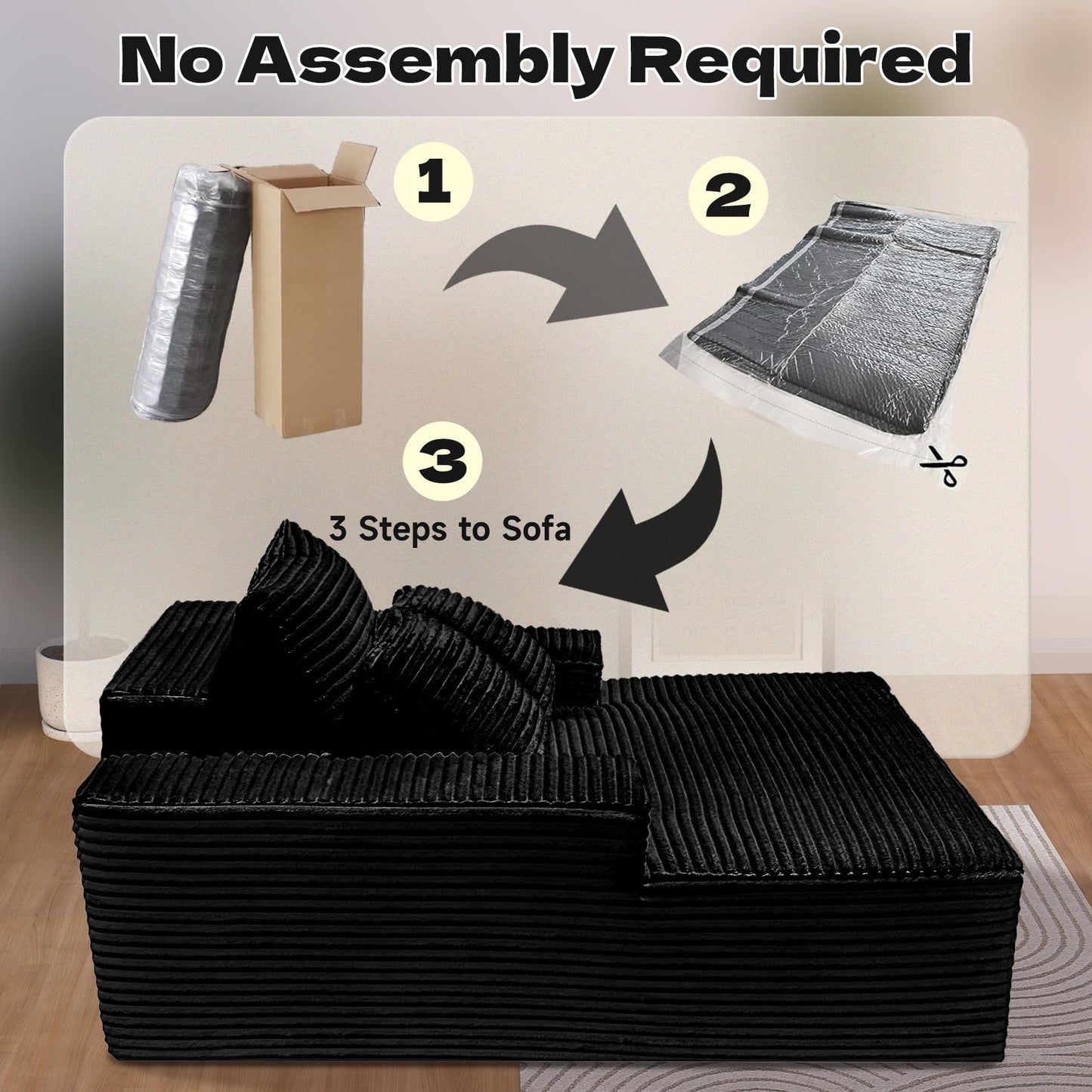 68" Beige Chaise Lounge Chair