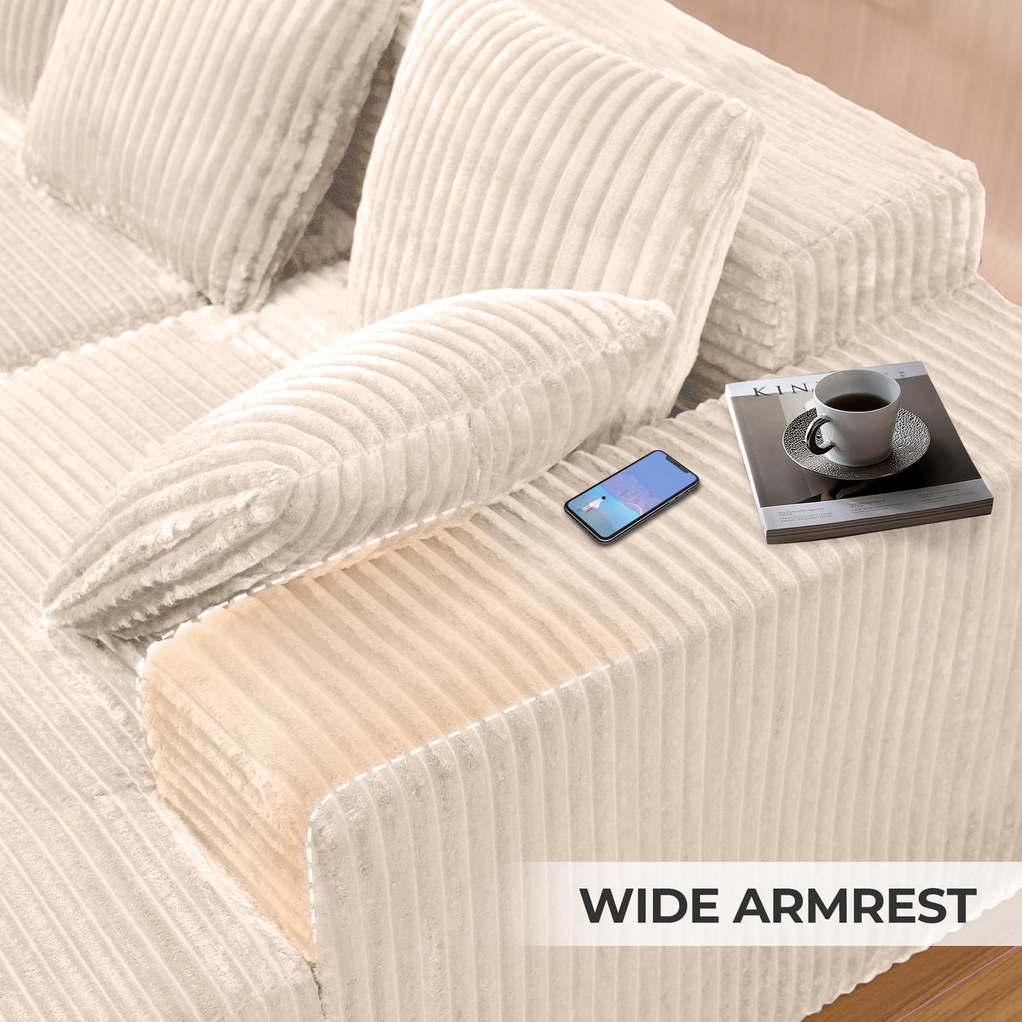 131" U-Shaped Cloud Sectional Sofa