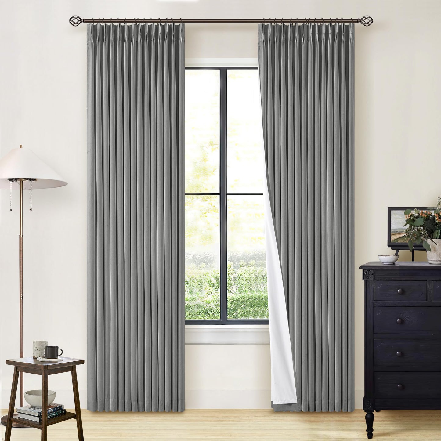 Linen Blackout Curtains 84" 2-Pack