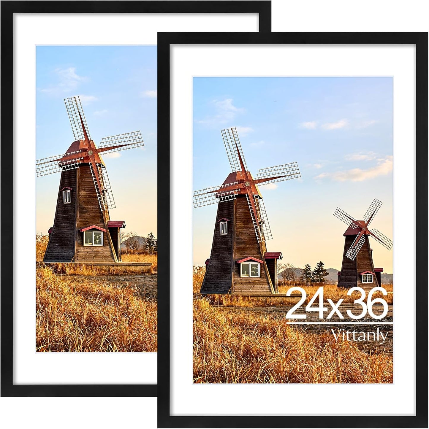 Vittanly 2-Pack Black 11x14 Frames