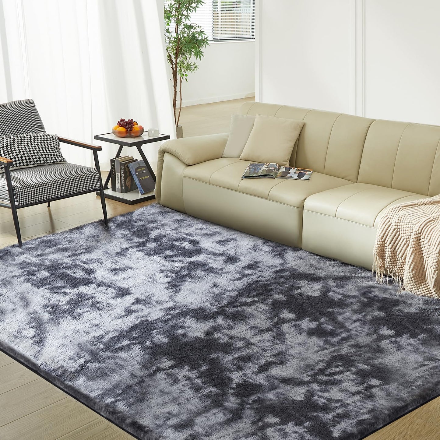 5x8 Grey Ultra-Soft Shag Rug