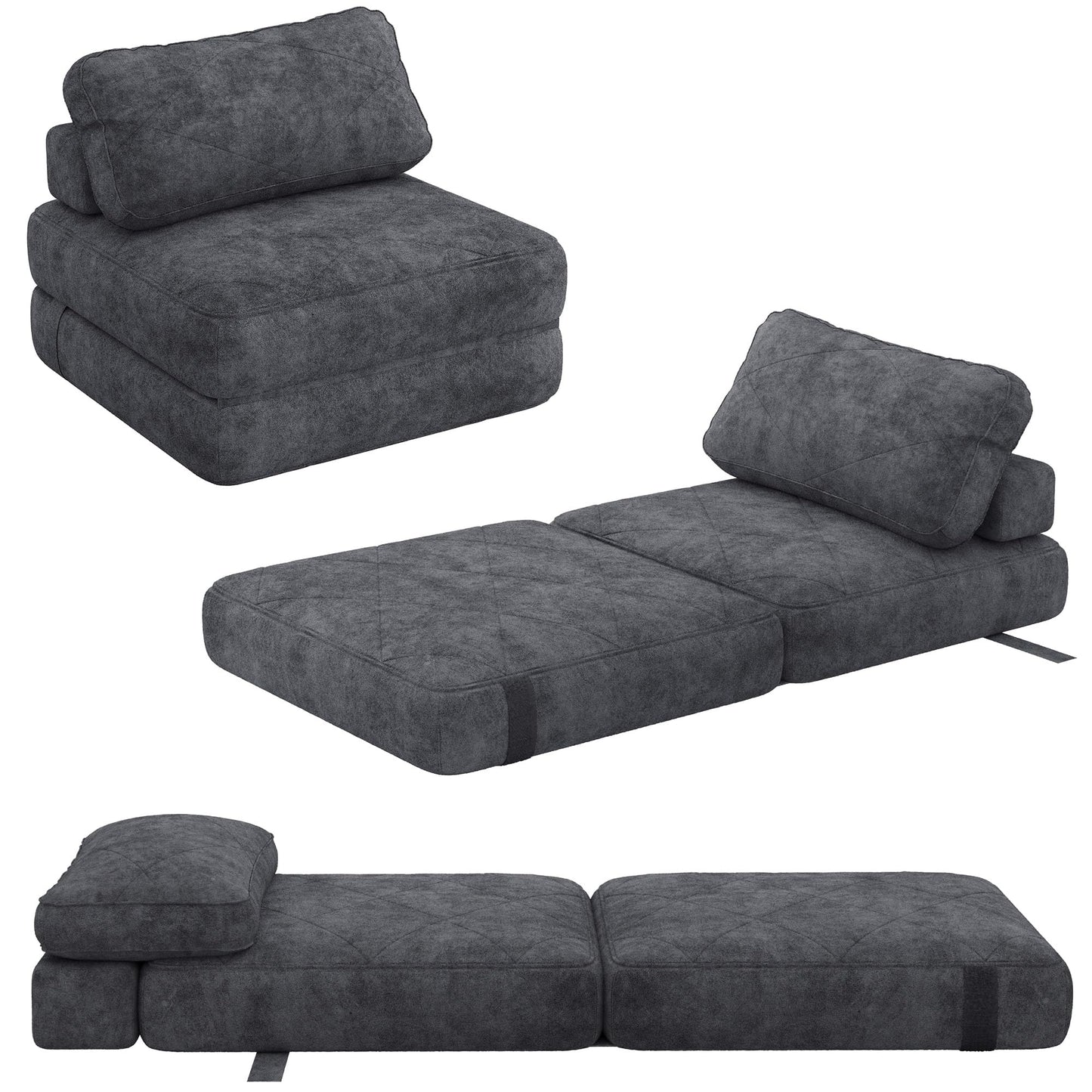 YITAHOME Fold-Out Sofa – Dark Gray