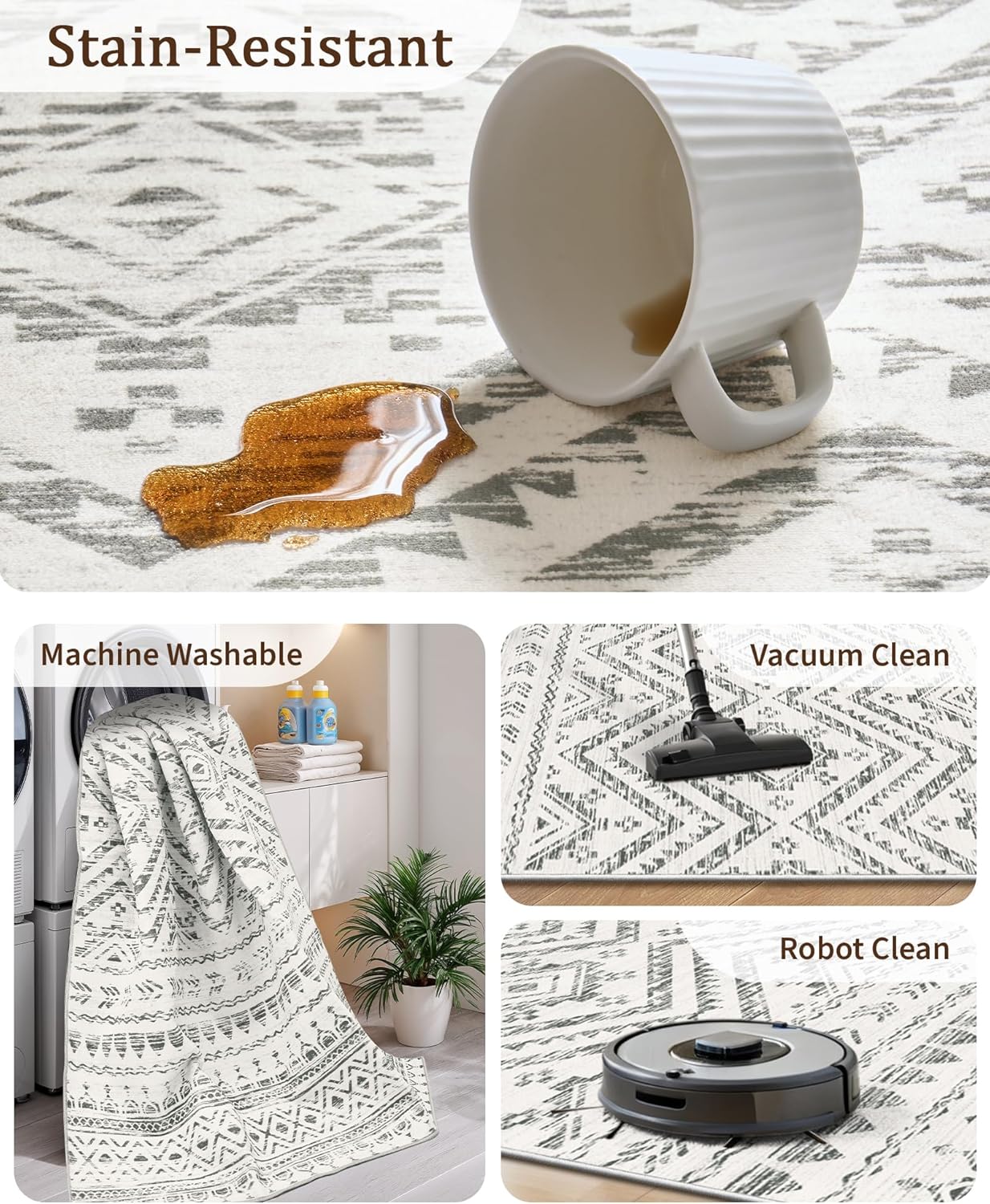 8x10 Grey Moroccan Area Rug