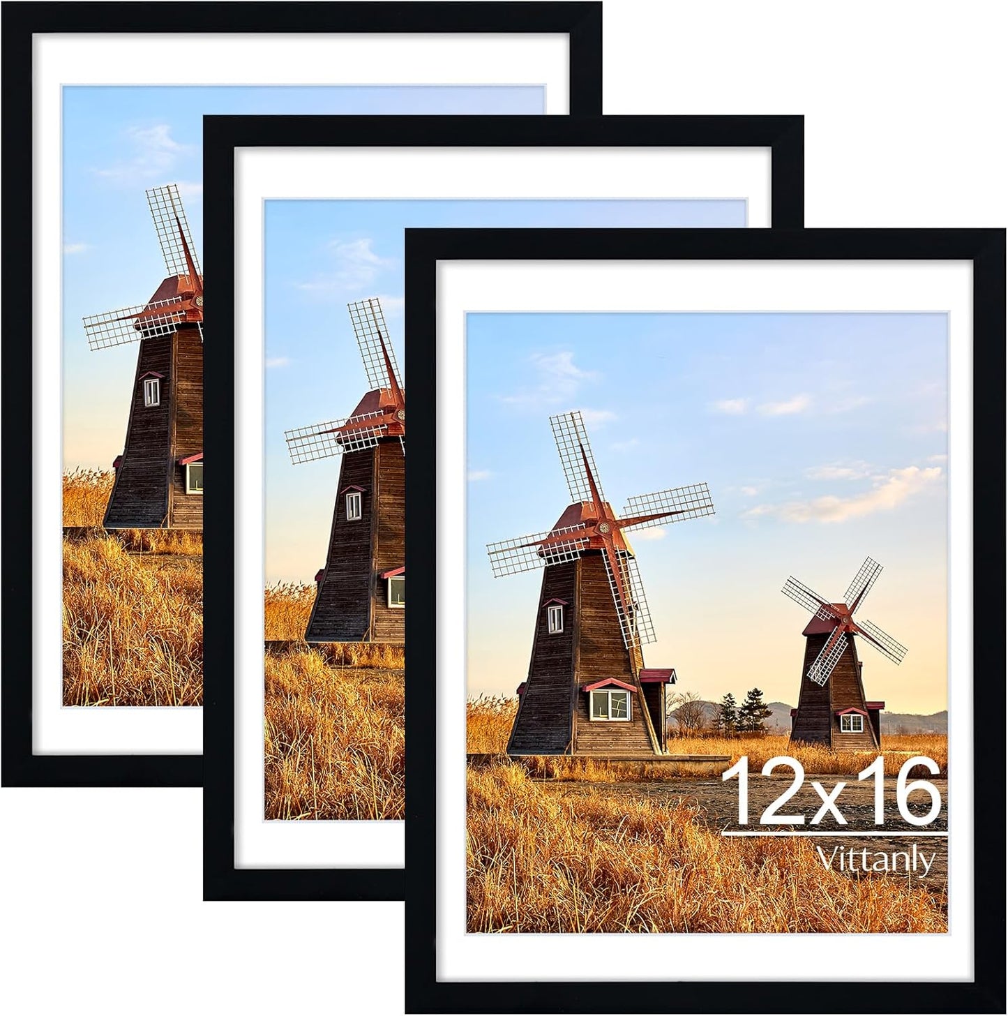 Vittanly 2-Pack Black 11x14 Frames