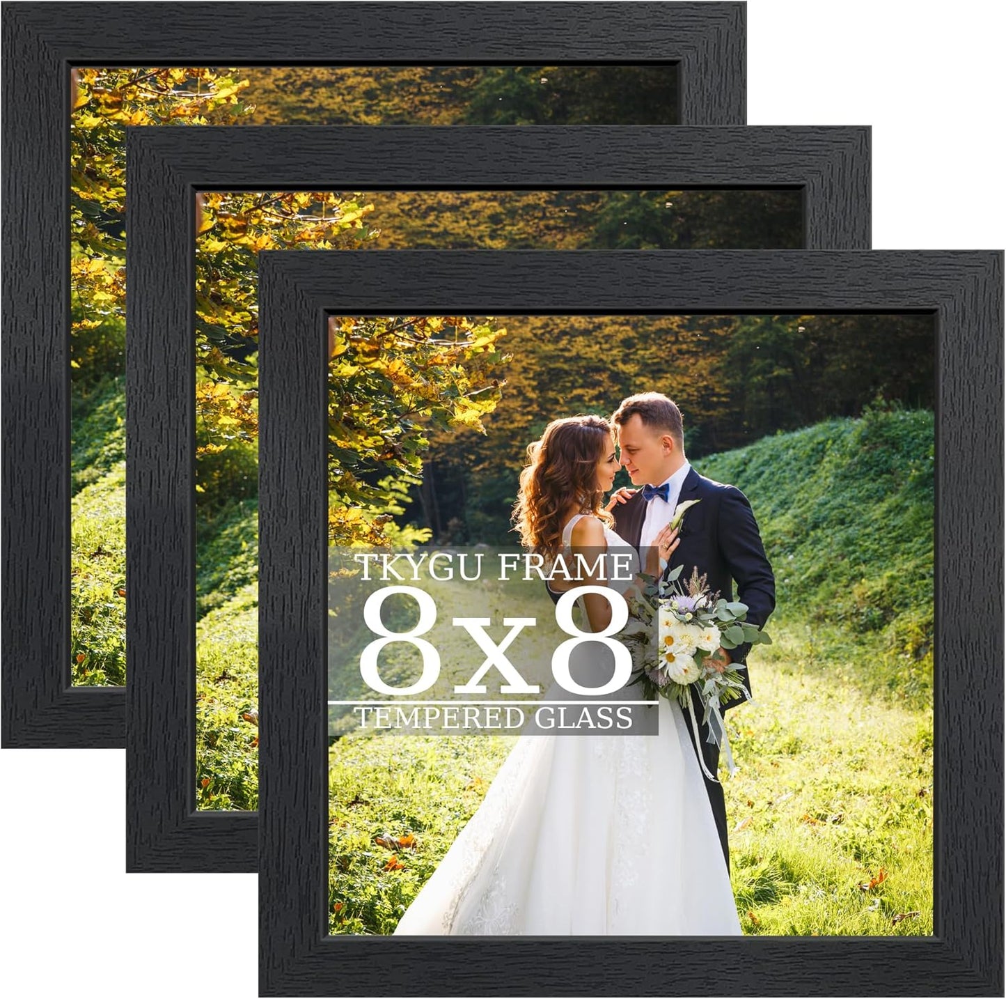 3-Pack 4x6 Black Wooden Photo Frames