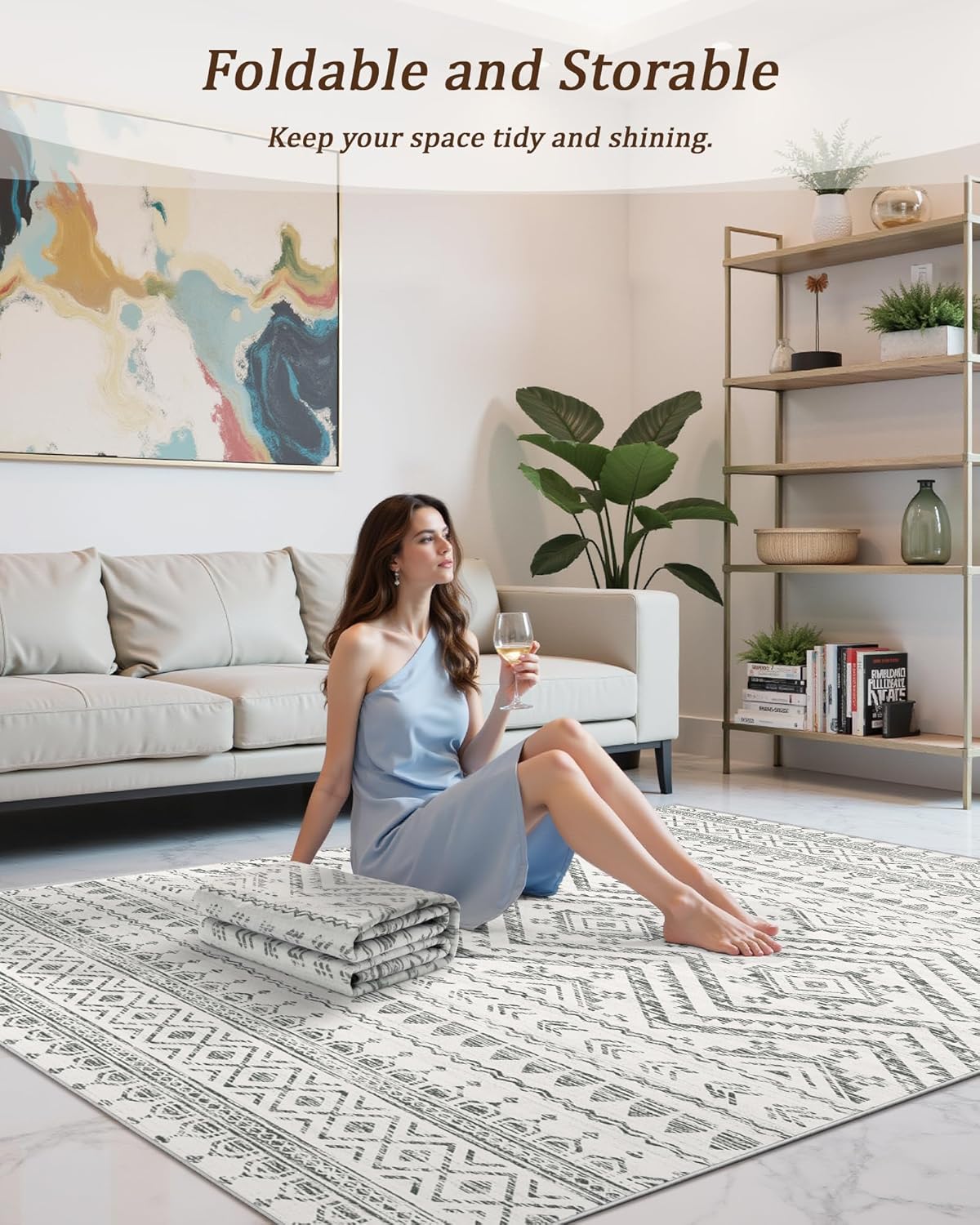 8x10 Grey Moroccan Area Rug