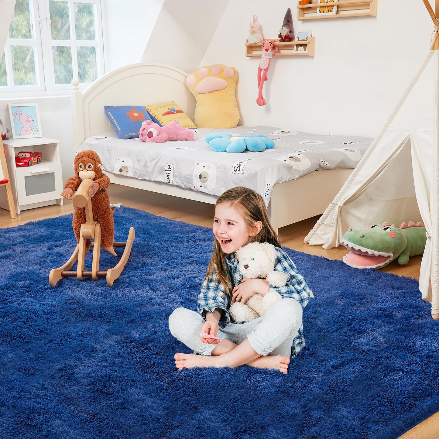 5x8 Grey Ultra-Soft Shag Rug