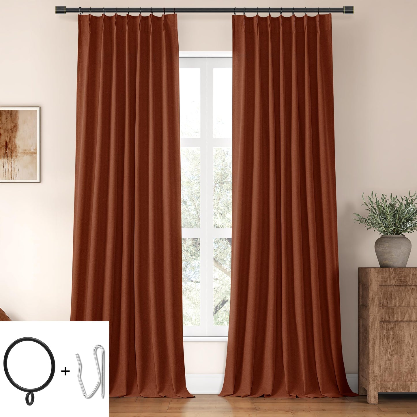 ChrisDowa Blackout Curtains 102" – 2 Panels