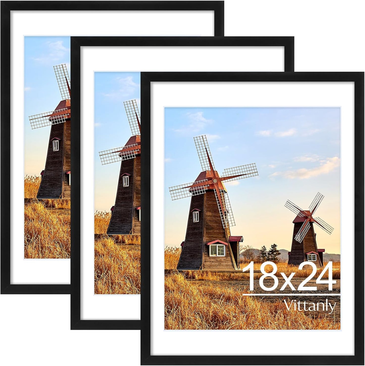 Vittanly 2-Pack Black 11x14 Frames
