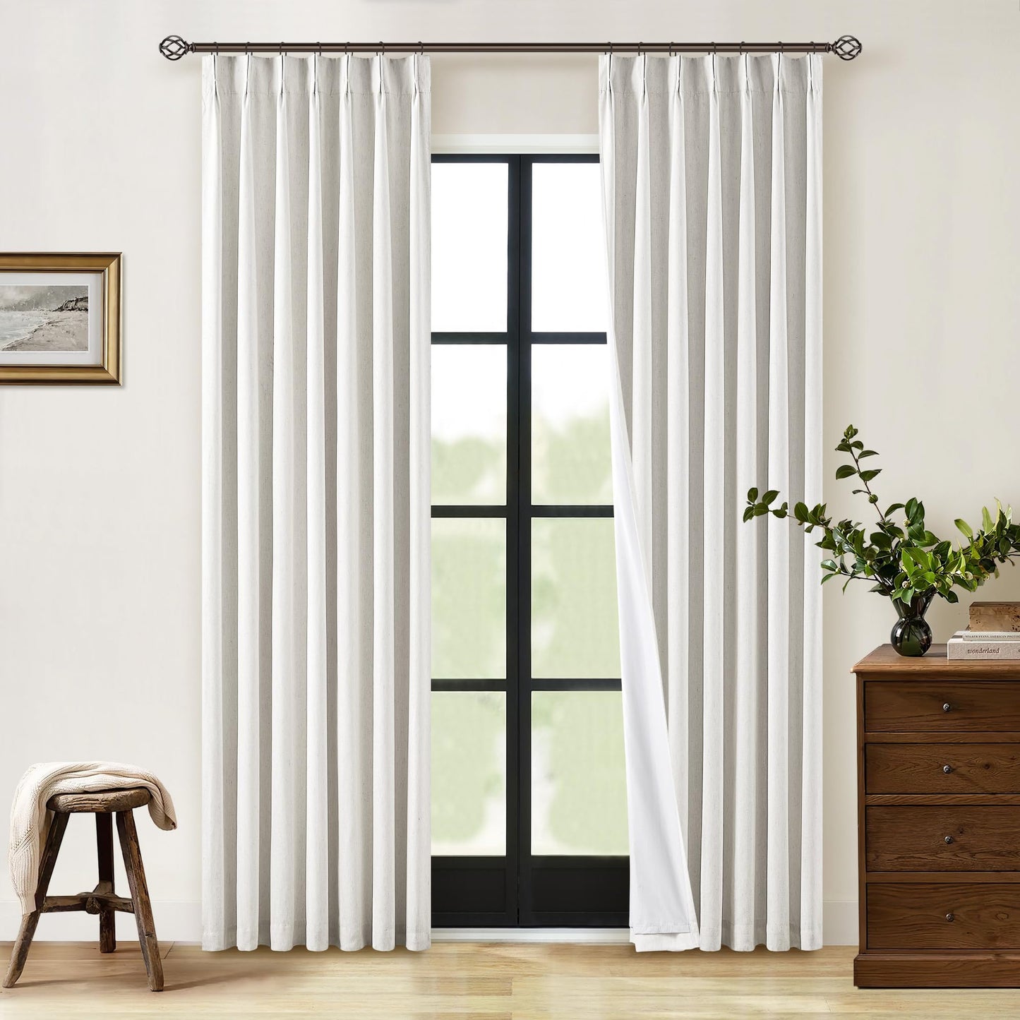 Linen Blackout Curtains 84" 2-Pack