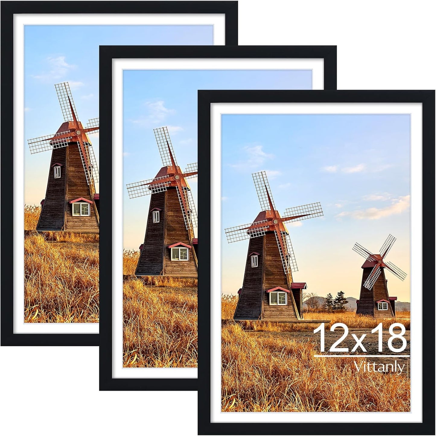 Vittanly 2-Pack Black 11x14 Frames
