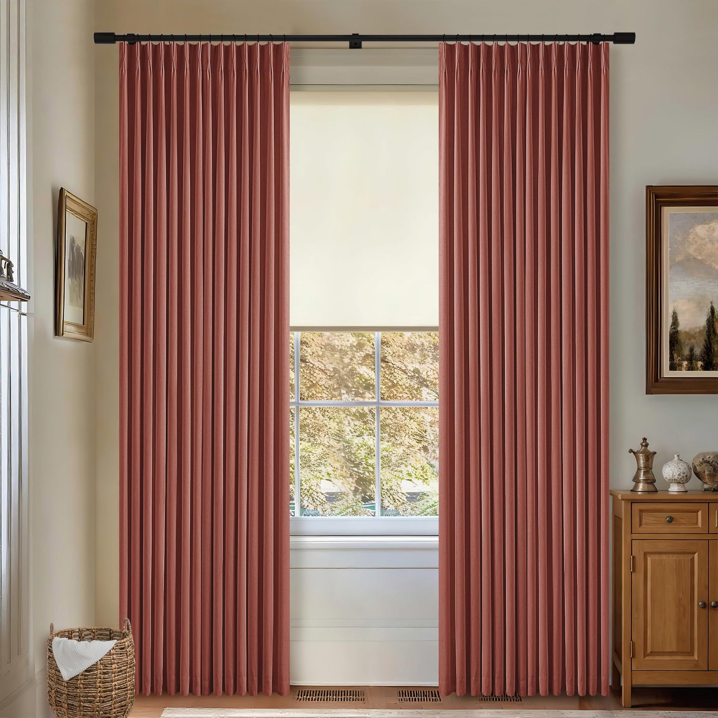 Linen Blackout Curtains 84" 2-Pack
