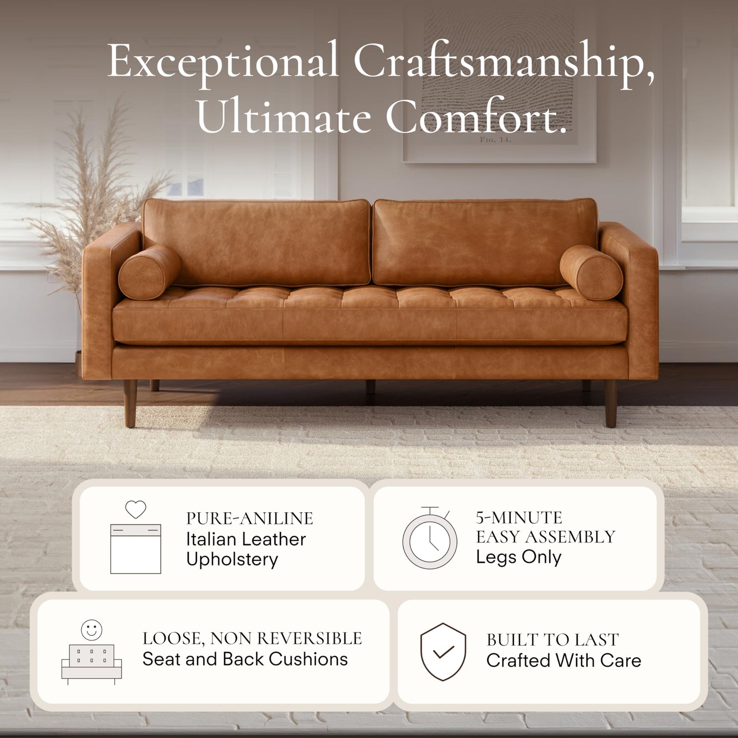 Poly & Bark Napa Leather Couch