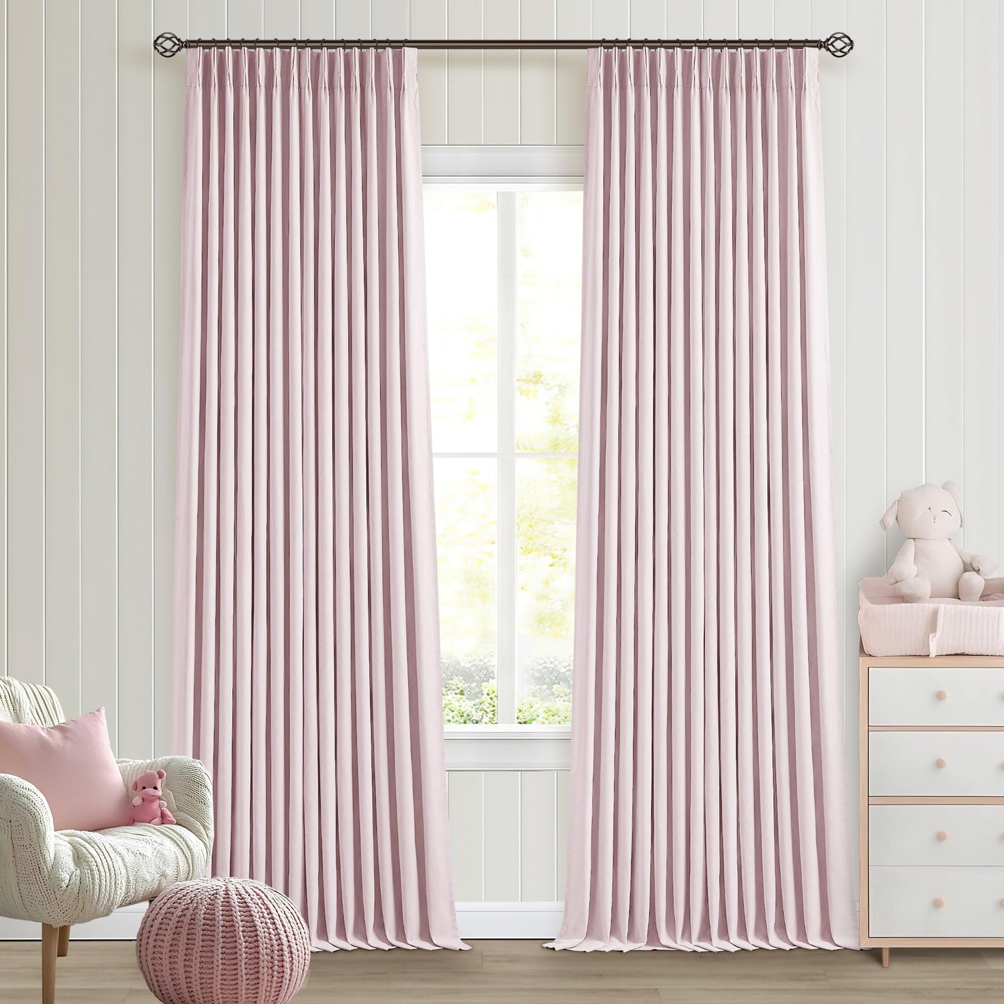 Linen Blackout Curtains 84" 2-Pack
