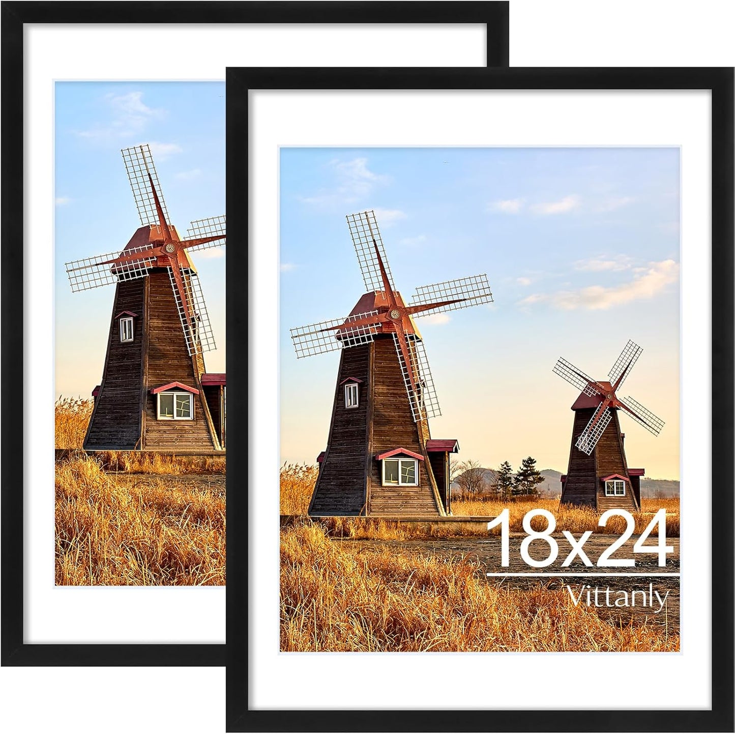 Vittanly 2-Pack Black 11x14 Frames