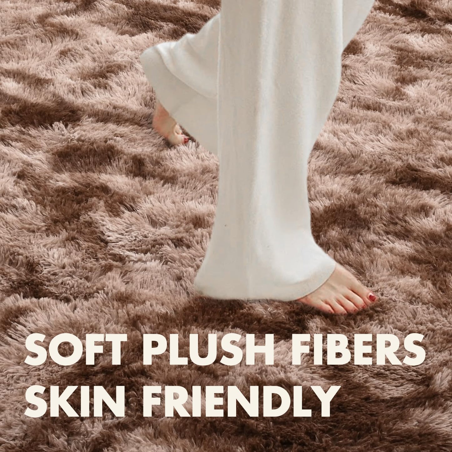 6x9 Ft Dark Grey Shag Area Rug