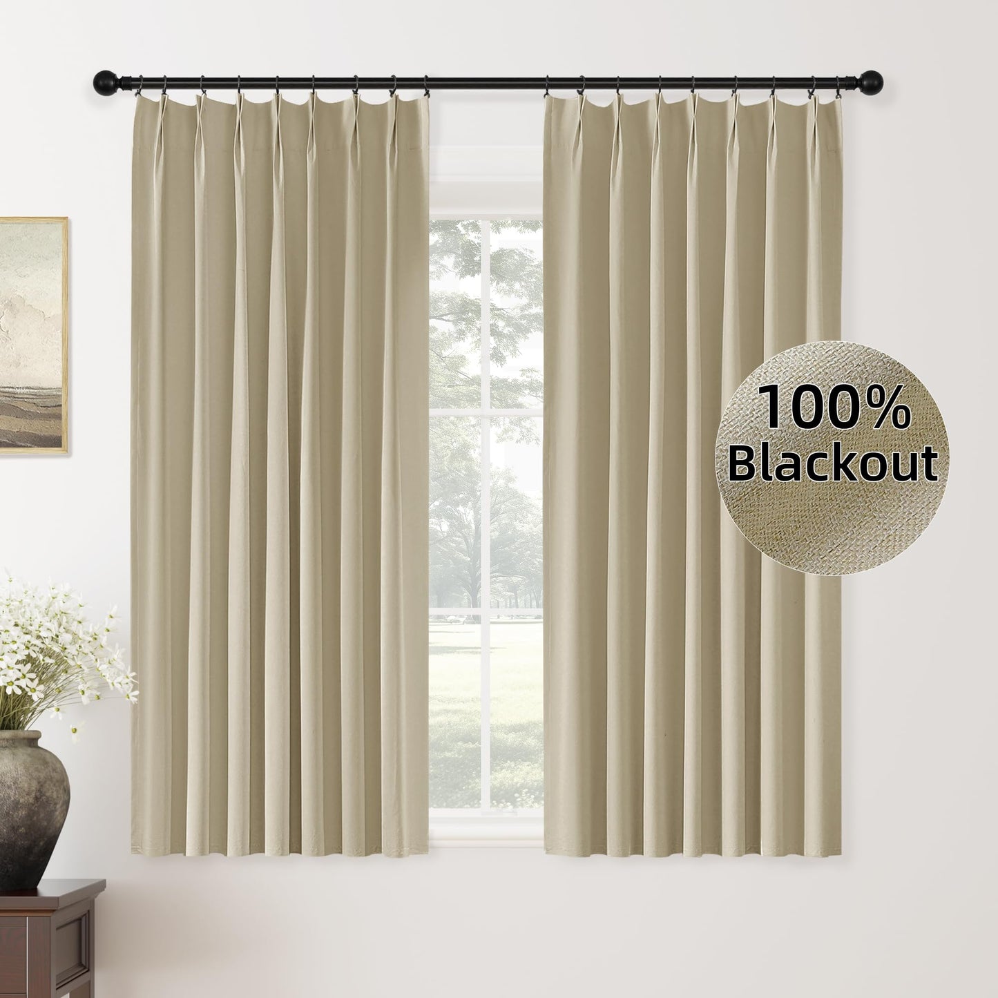 ChrisDowa Blackout Curtains 102" – 2 Panels