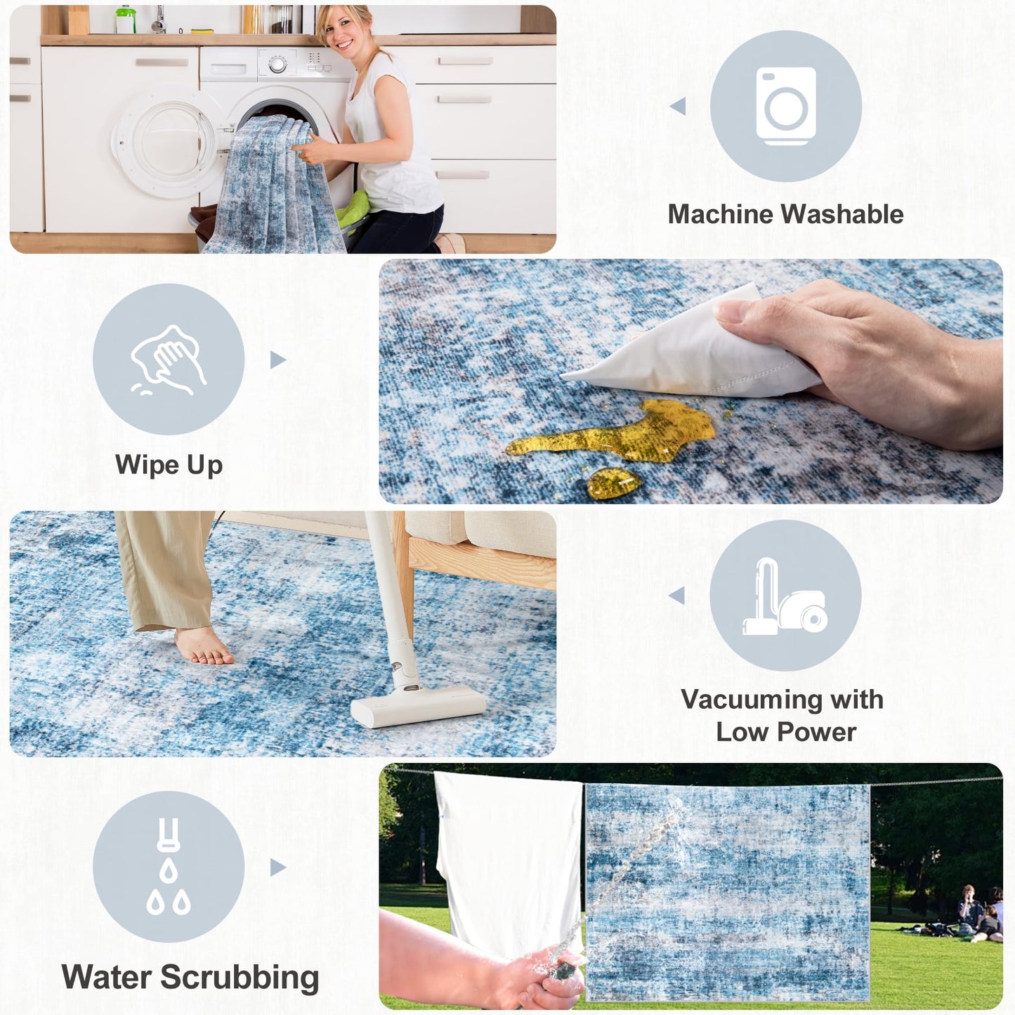 8x10 Ft Grey Abstract Area Rug