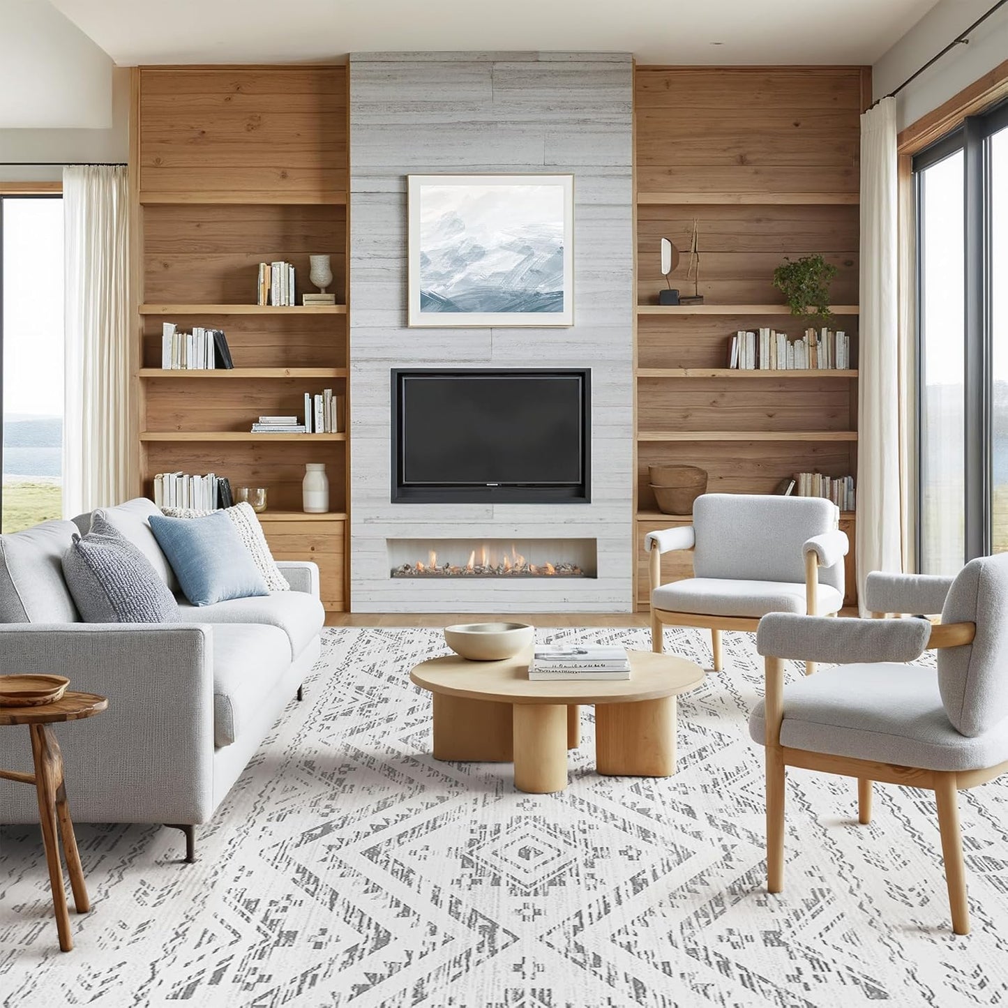 8x10 Grey Moroccan Area Rug