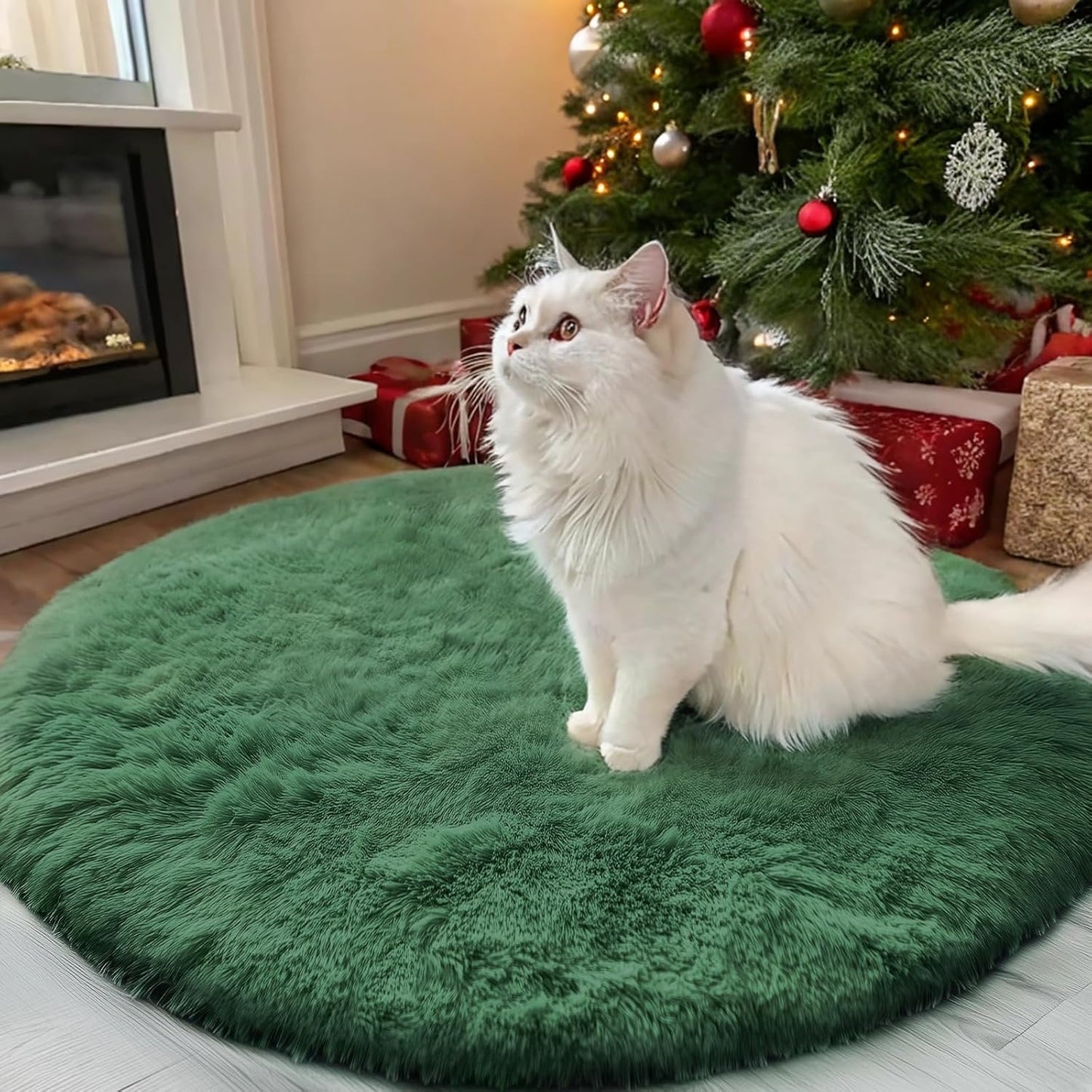 OLANLY 4x5.9 Grey Shag Rug