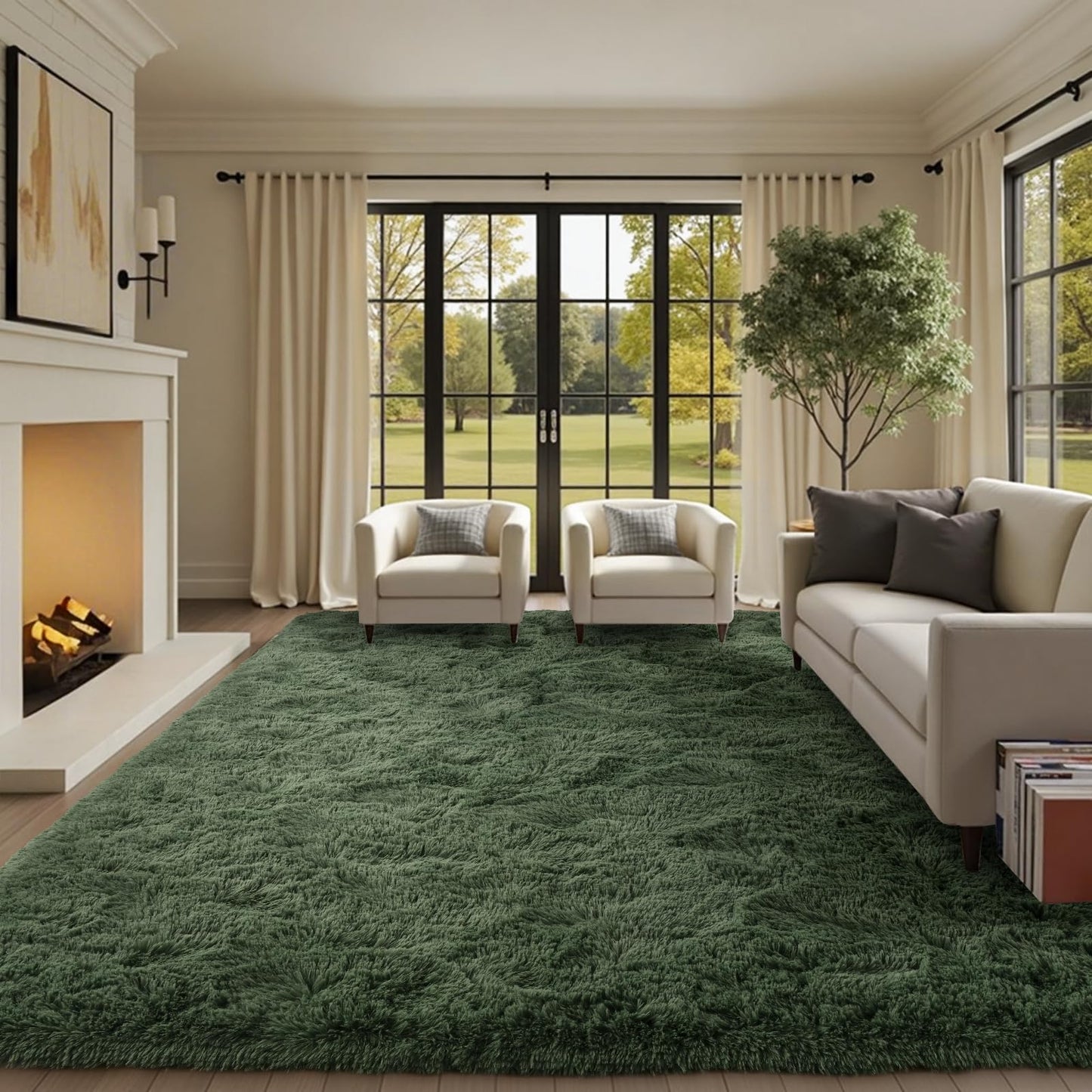 6x9 Ft Dark Grey Shag Area Rug