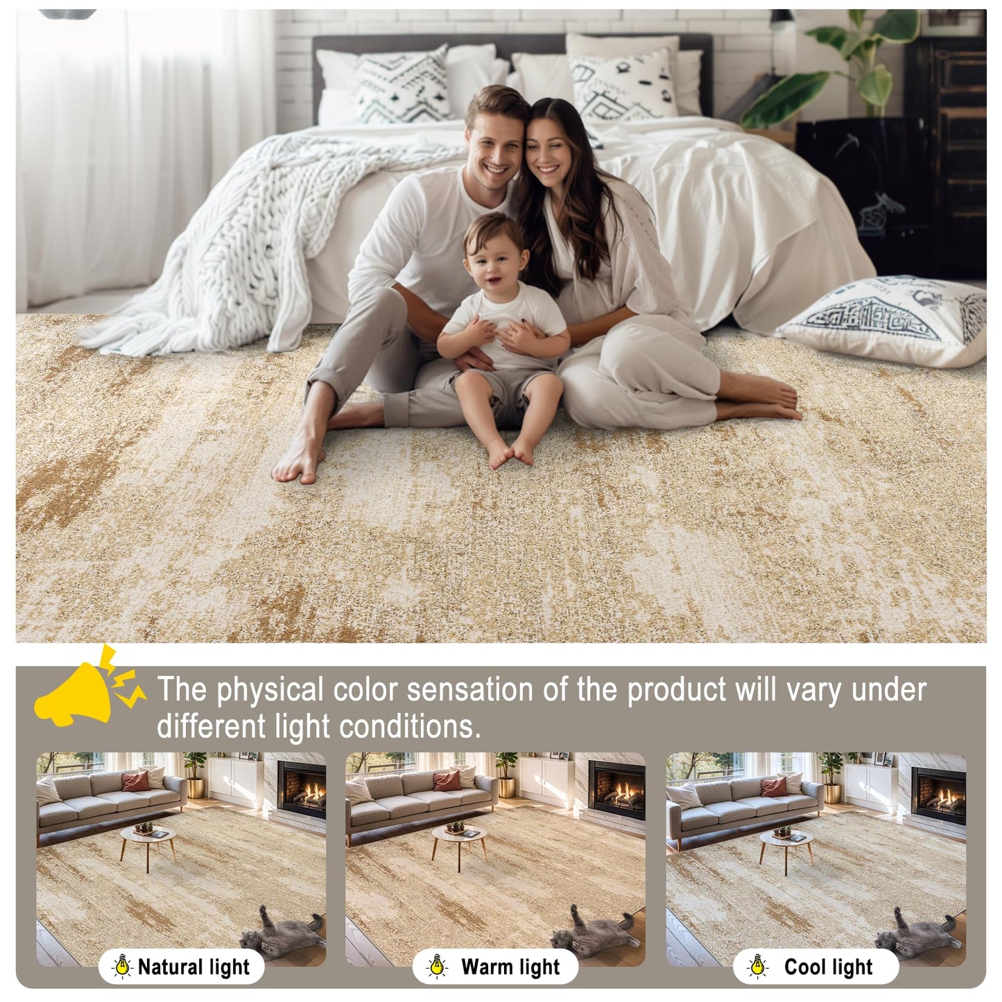 8x10 Ft Grey Abstract Area Rug