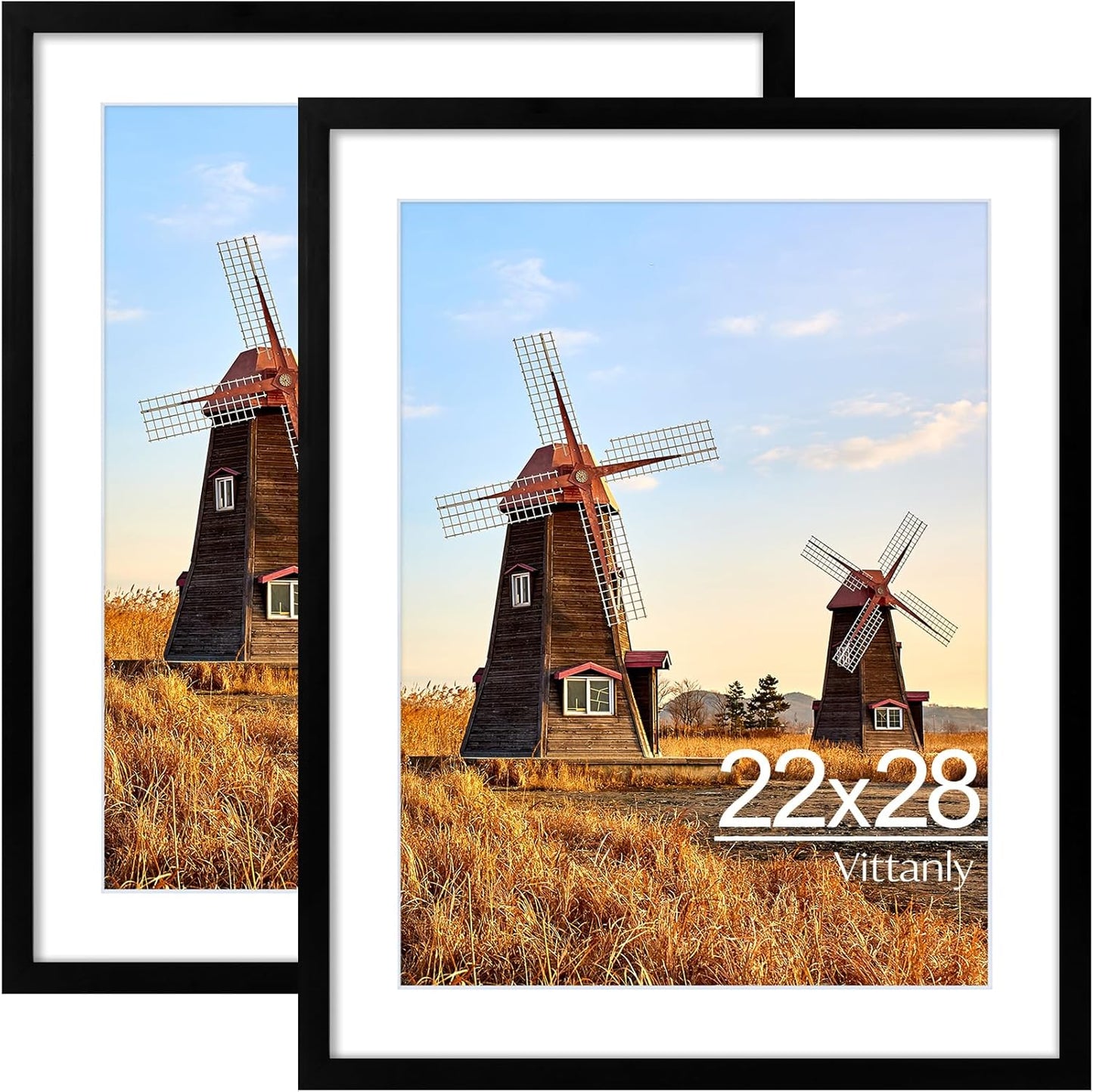 Vittanly 2-Pack Black 11x14 Frames