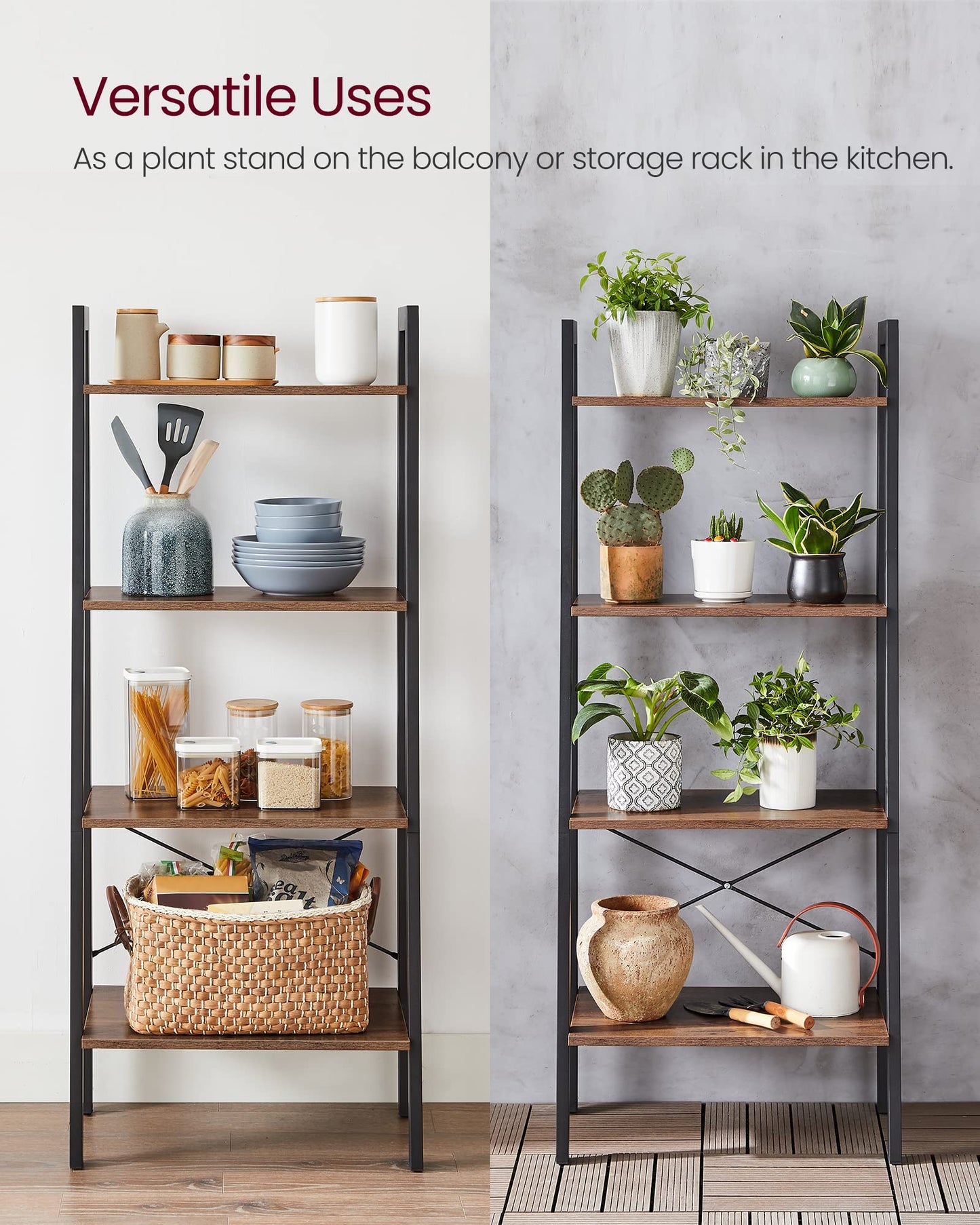 VASAGLE 5-Tier Ladder Bookshelf