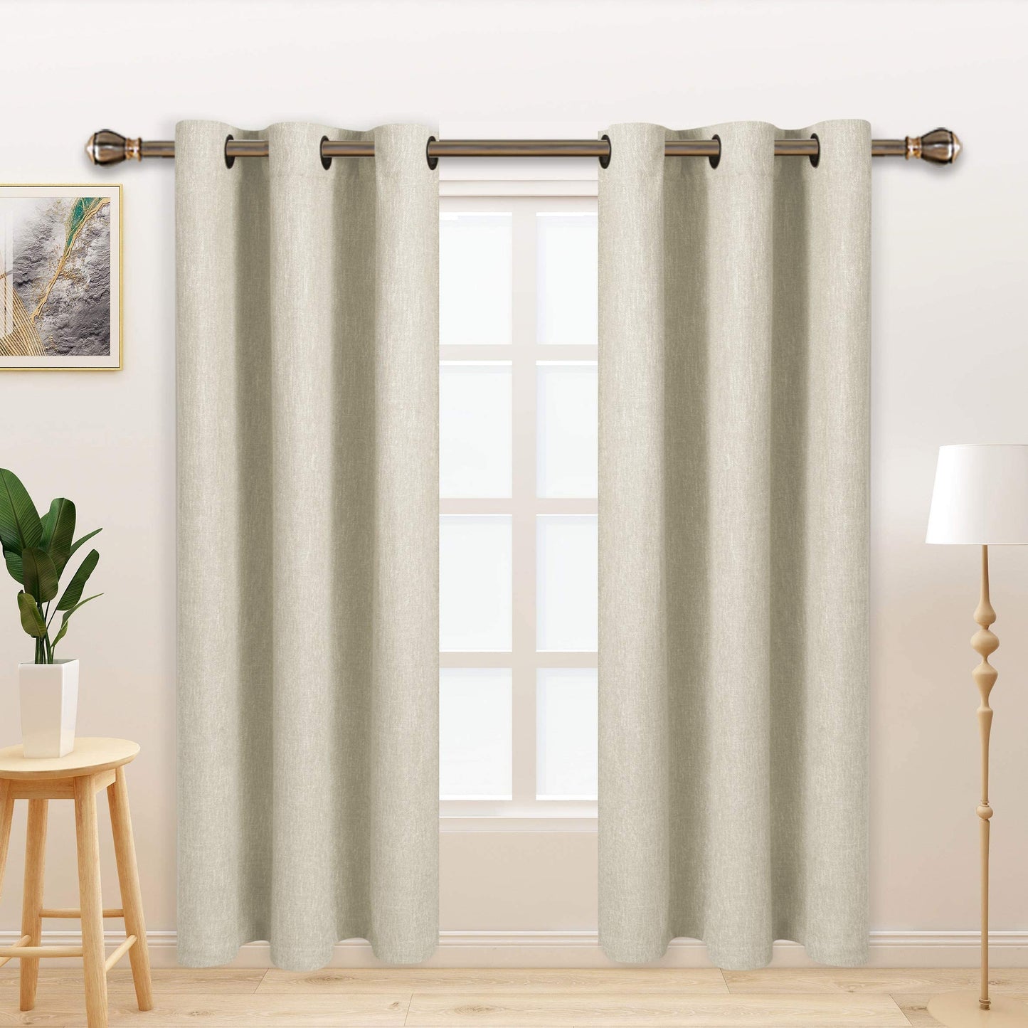 LORDTEX Blackout Curtains – Ivory, 2 Panels