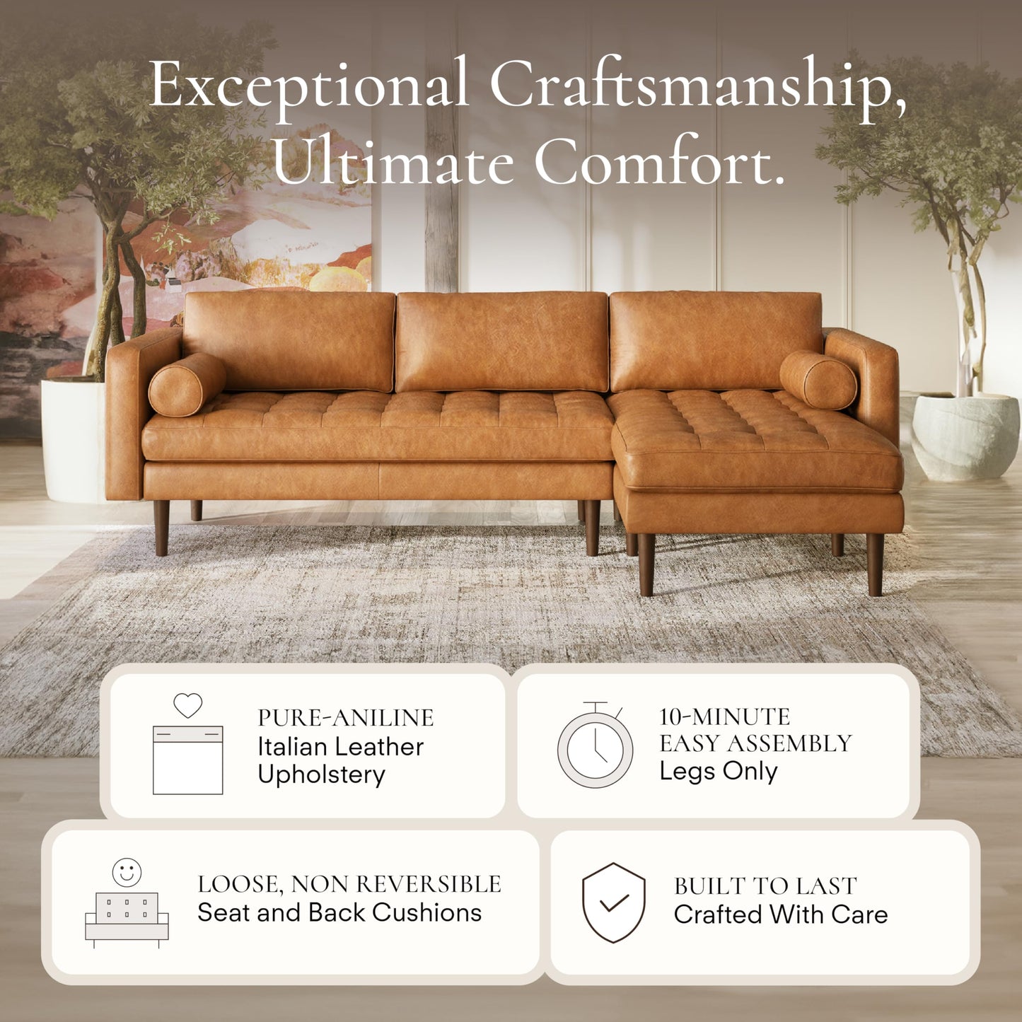 Poly & Bark Napa Leather Couch