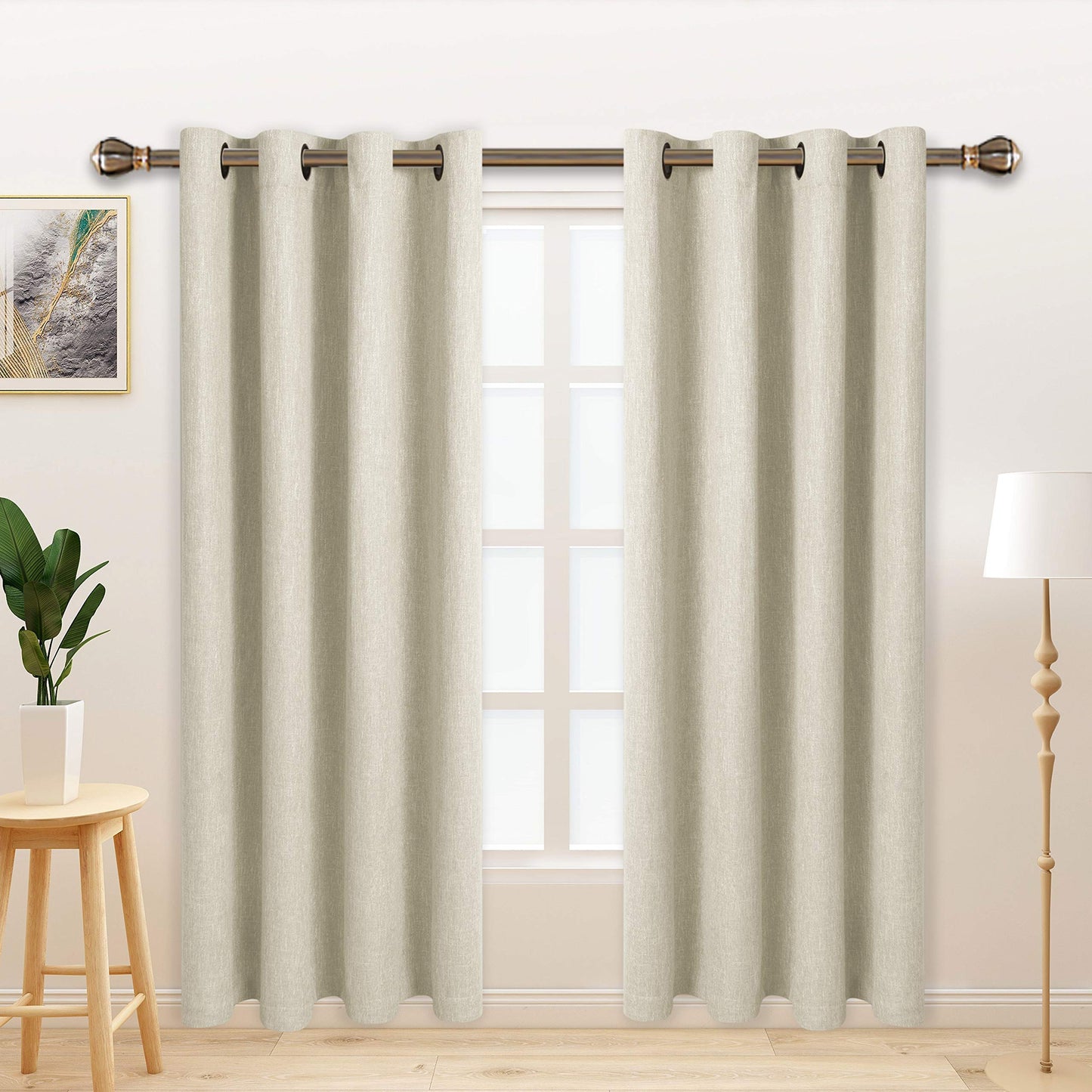LORDTEX Blackout Curtains – Ivory, 2 Panels