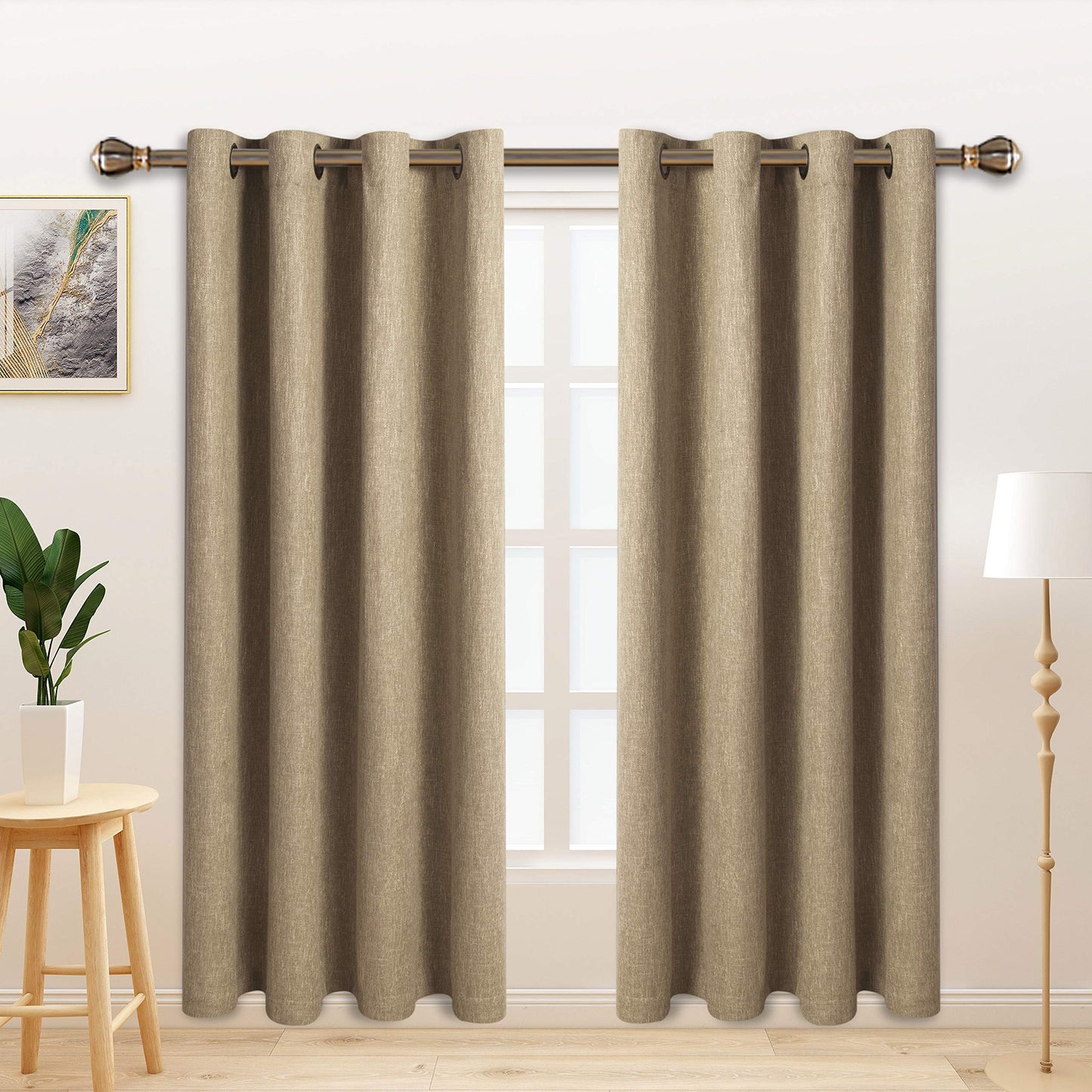 LORDTEX Blackout Curtains – Ivory, 2 Panels