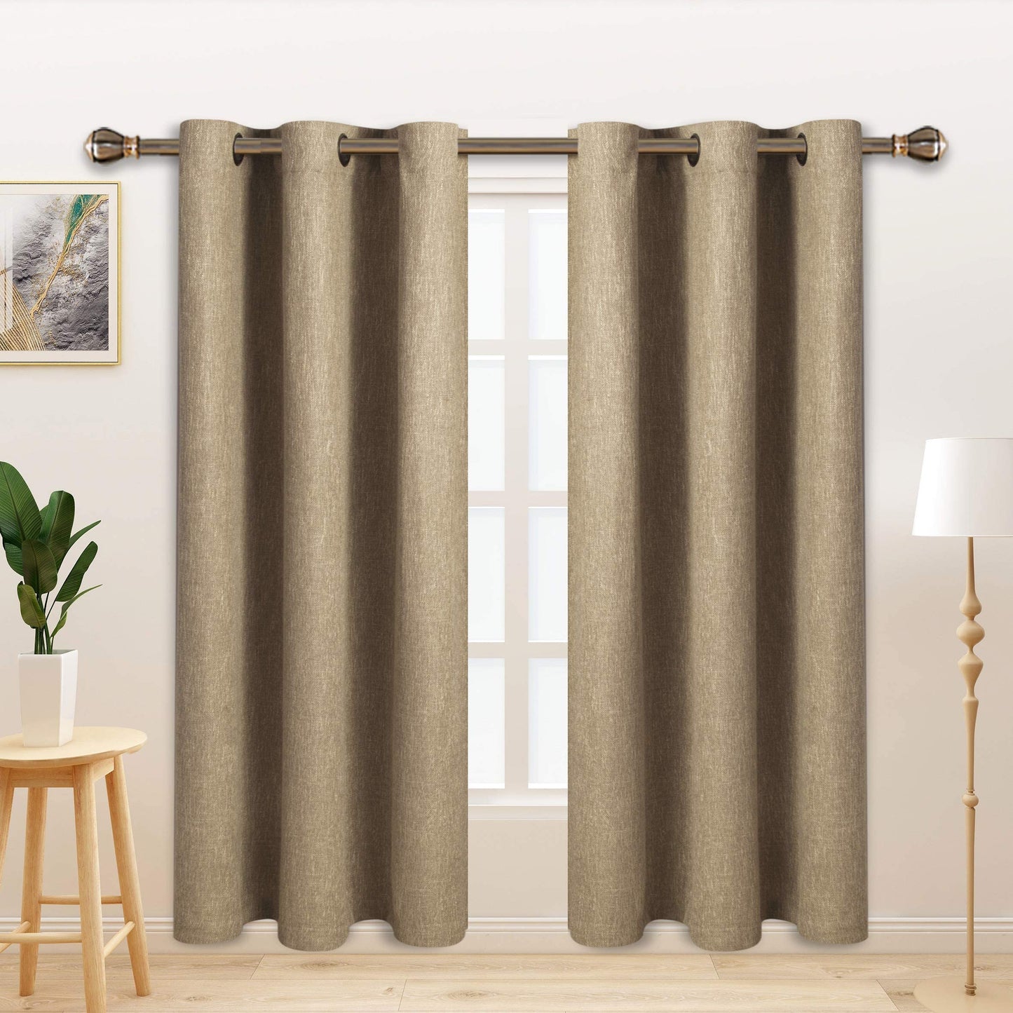 LORDTEX Blackout Curtains – Ivory, 2 Panels