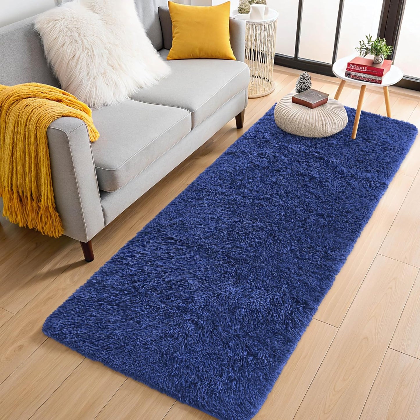 OLANLY 4x5.9 Grey Shag Rug