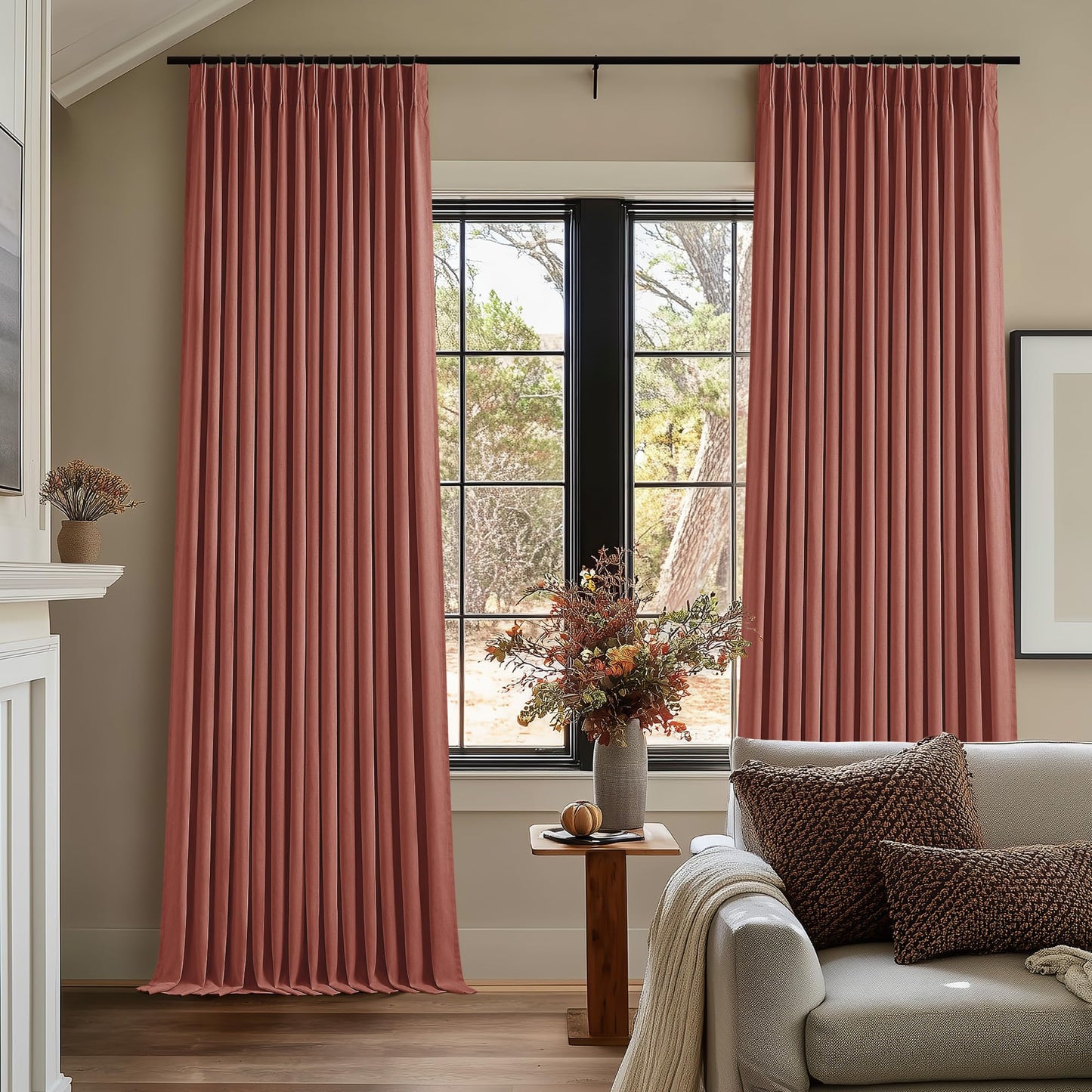 Linen Blackout Curtains 84" 2-Pack