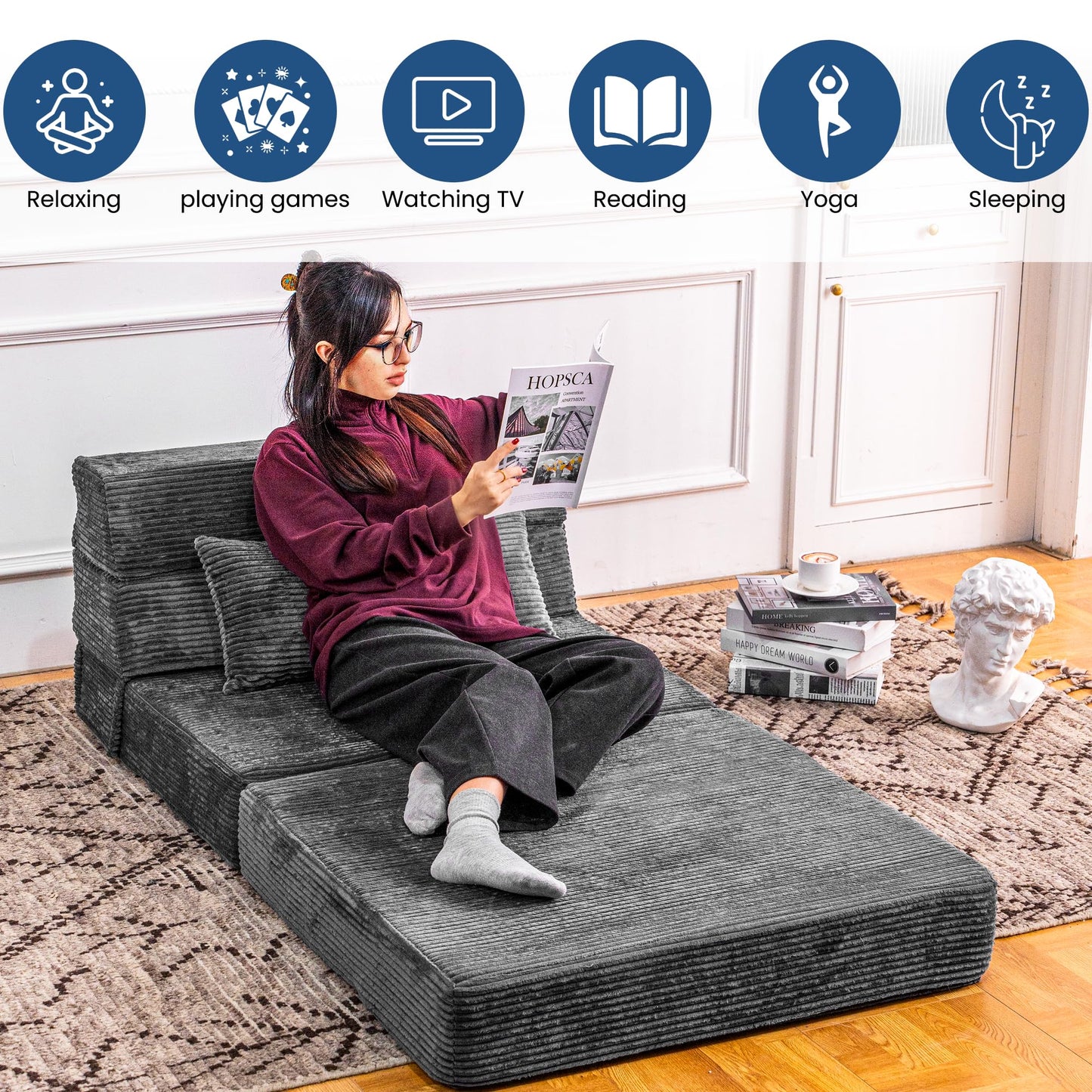 Folding Memory Foam Sofa Bed