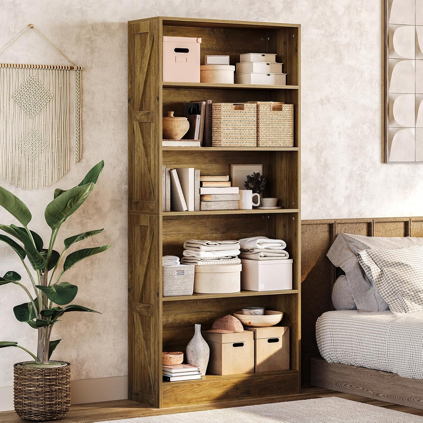 LITTLE TREE 70" Wooden Bookshelf