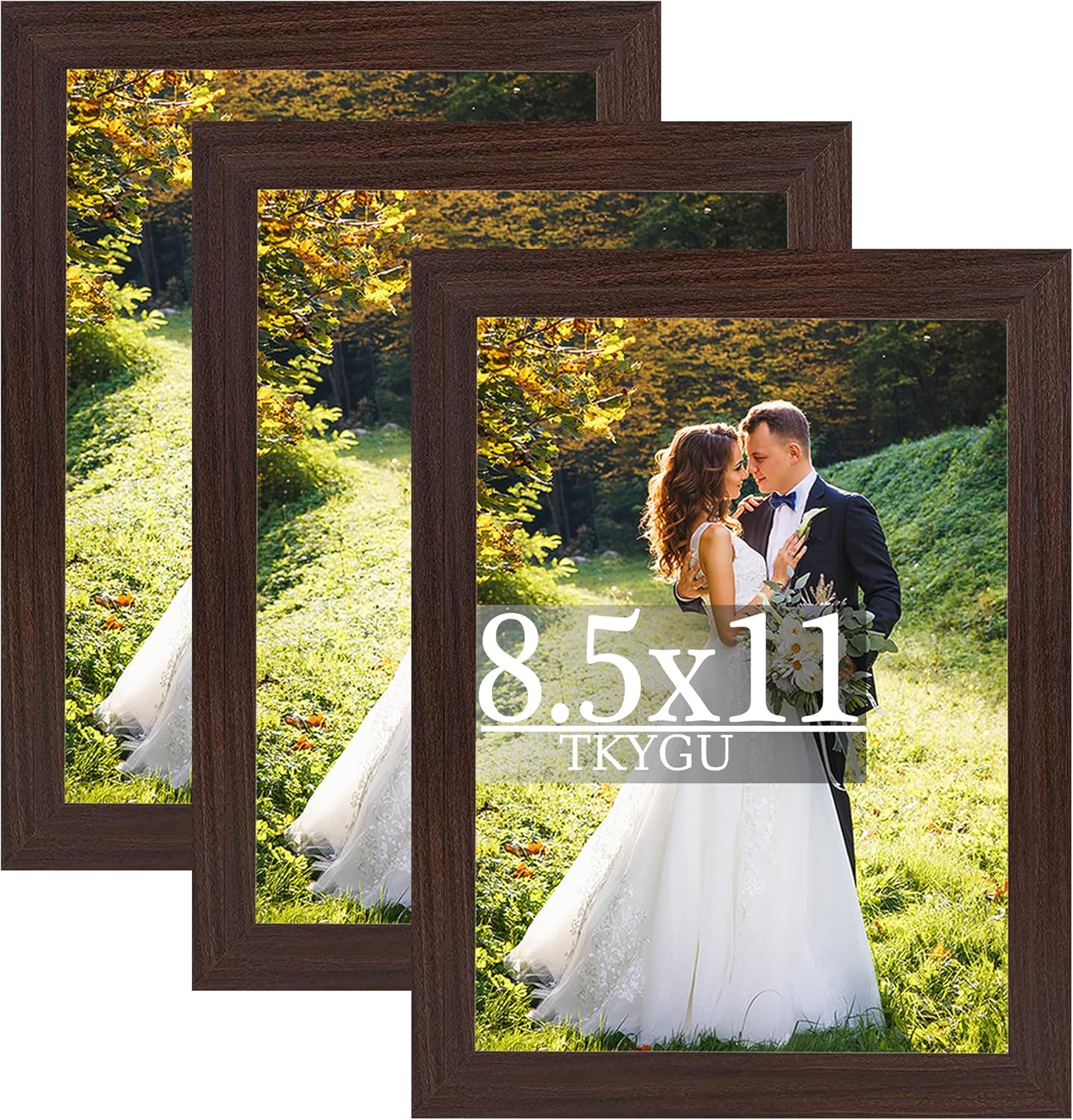 3-Pack 4x6 Black Wooden Photo Frames