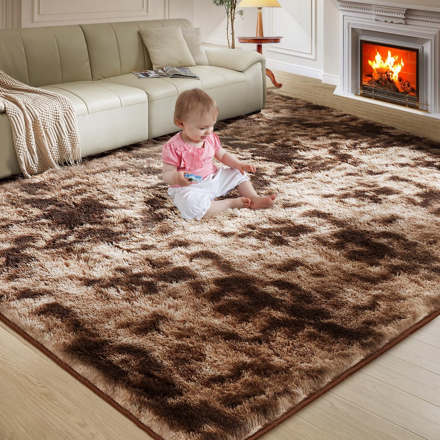 5x8 Grey Ultra-Soft Shag Rug